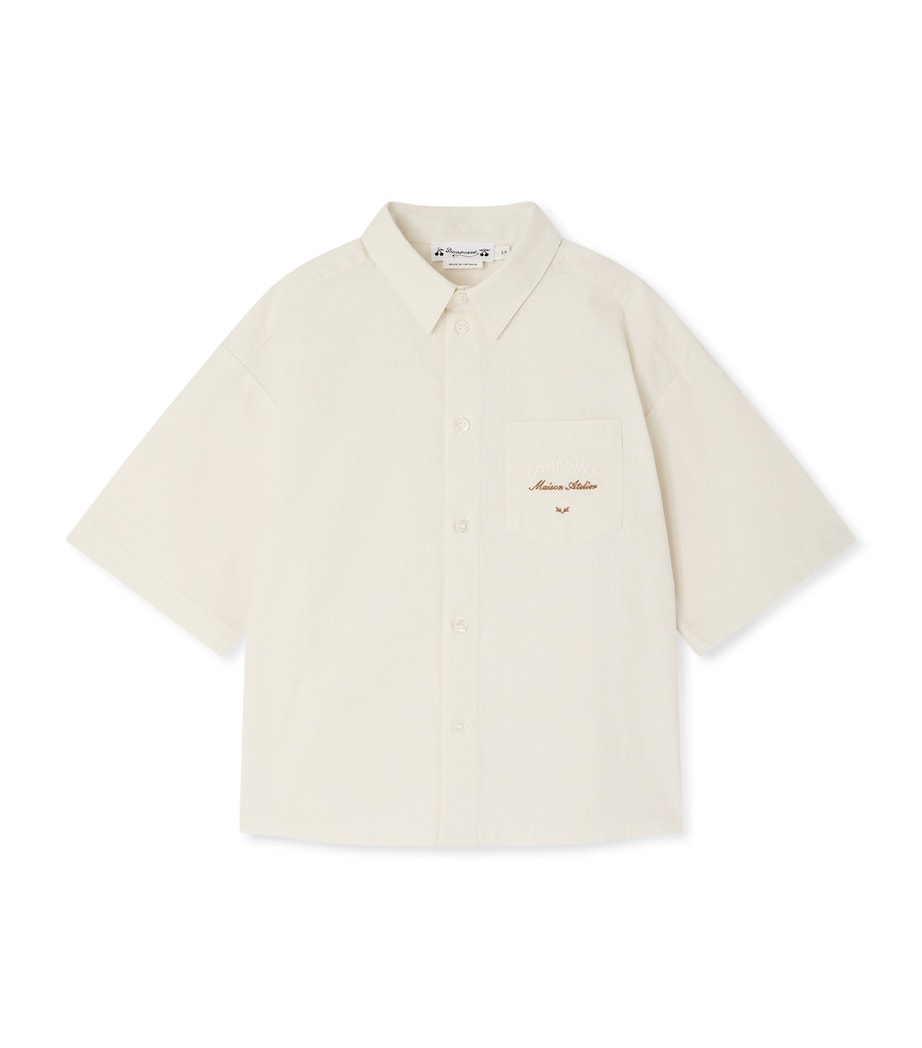 Cotton Logo Shirt (10-14 Years) BLANC LAIT Image 1