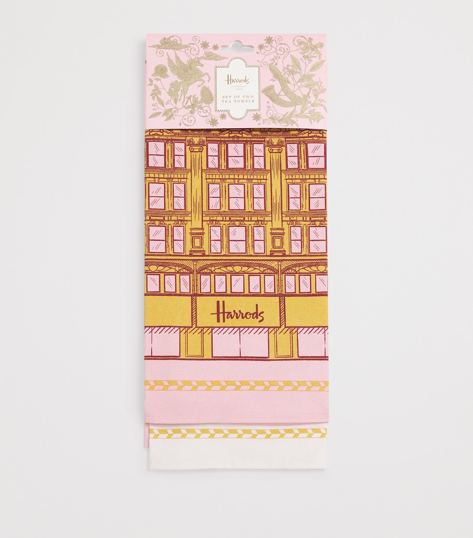 Set of 2 Building Legacy Tea Towels PINK Image 2