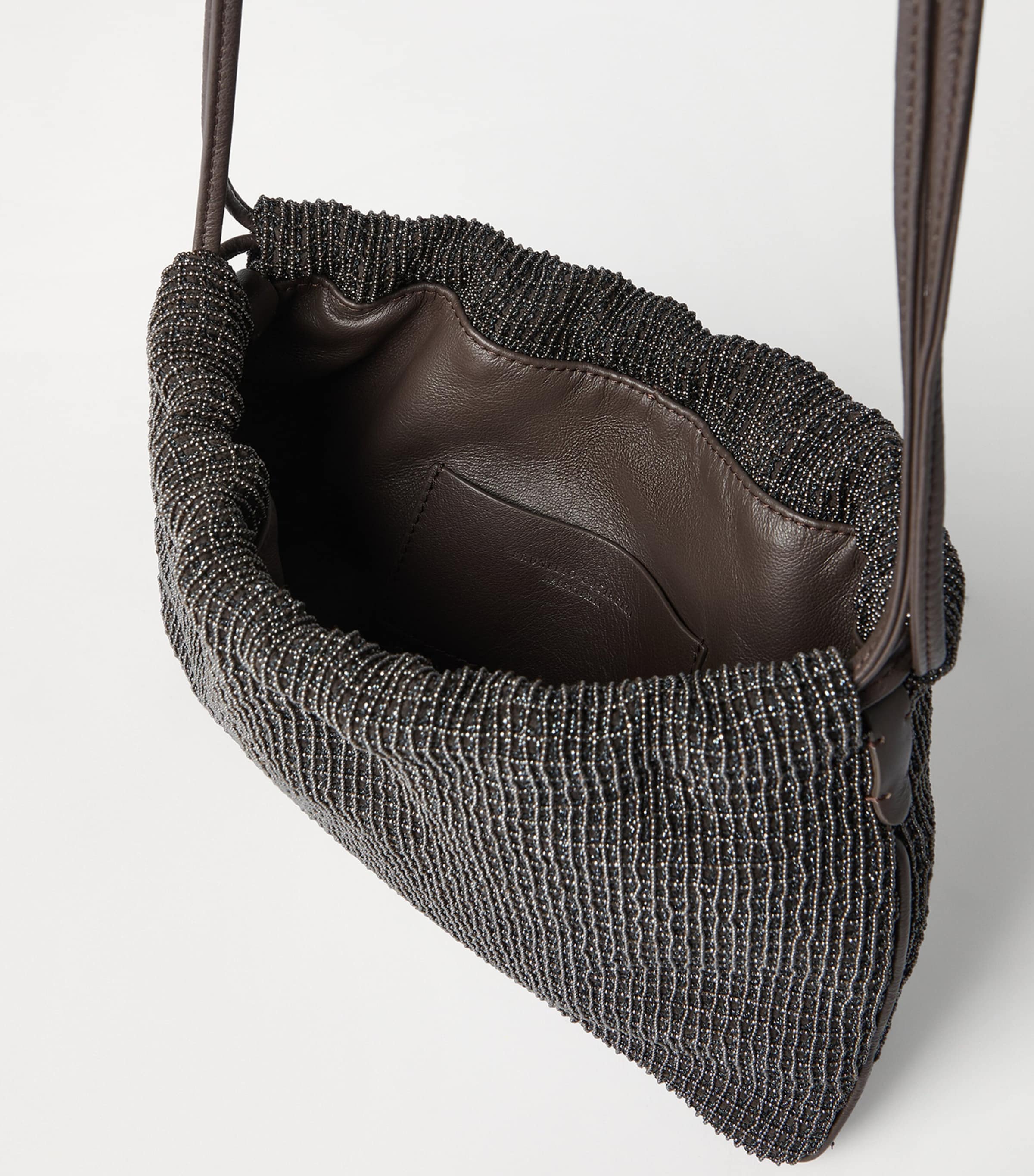 Leather Embellished Drawstring Cross-Body Bag C2355 Image 5