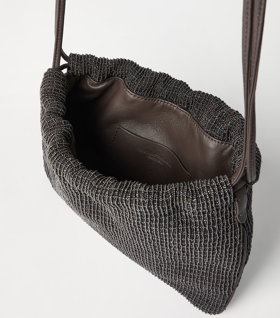 Leather Embellished Drawstring Cross-Body Bag C2355 Image 5