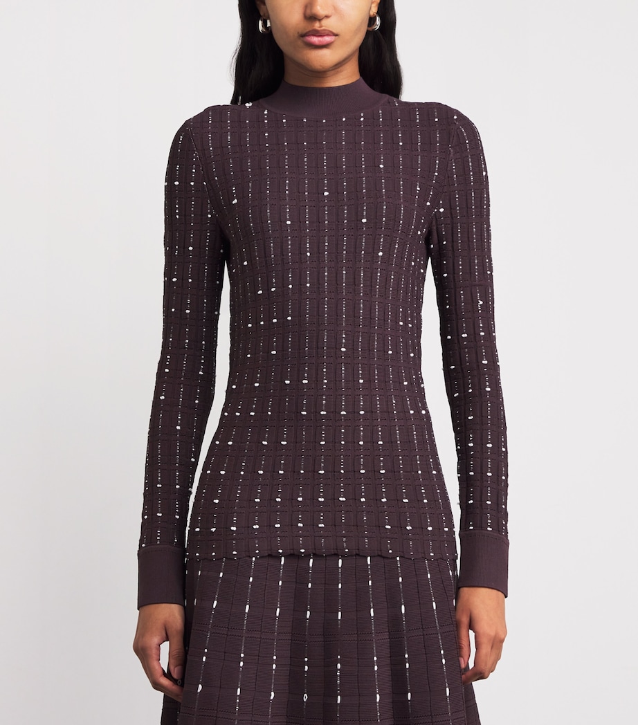 Fragmented Stripe Sweater MARASCHINO/IVORY Image 3