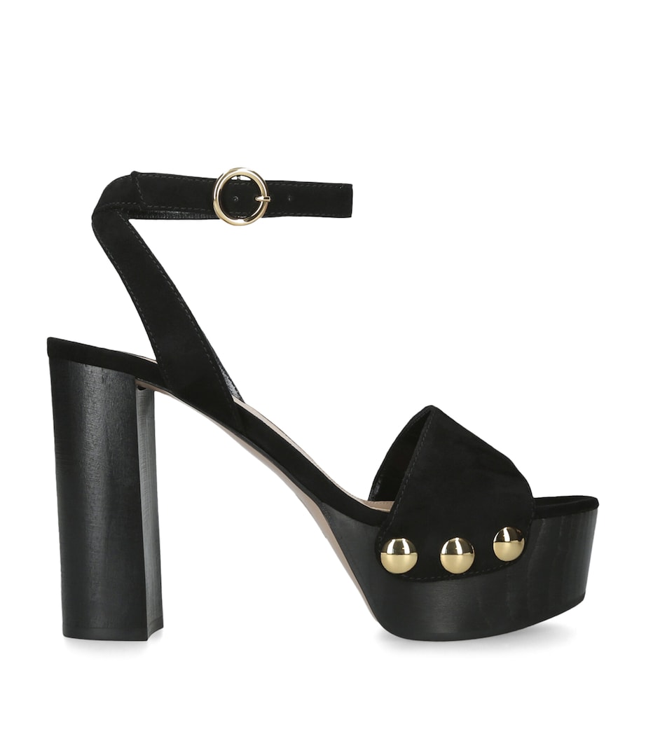 Gianvito Rossi Suede Ardéa Platform Sandals 70 Black Image 1