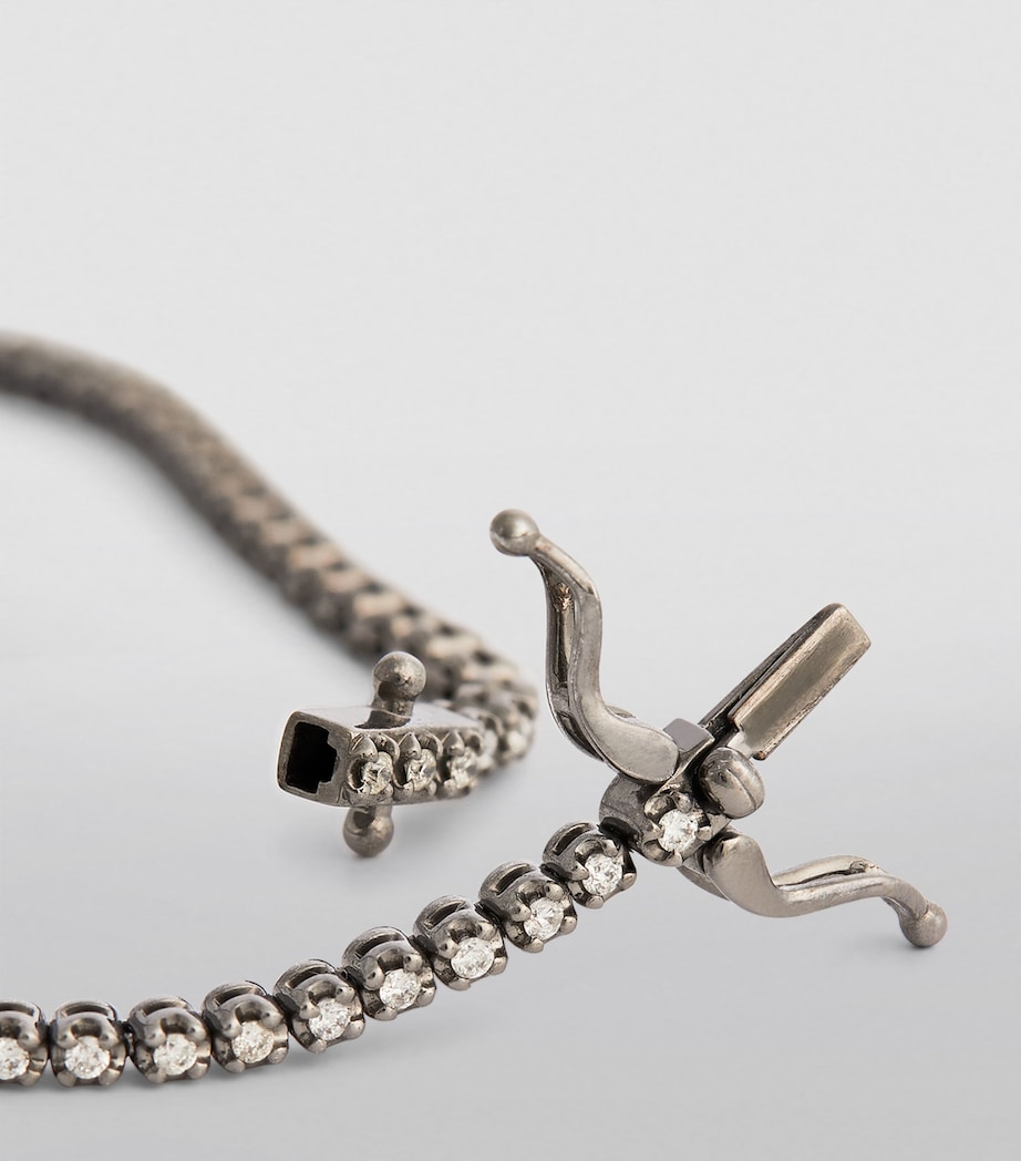 Blackened White Gold, Diamond and Sapphire Kent Bracelet BLACK GOLD Image 6