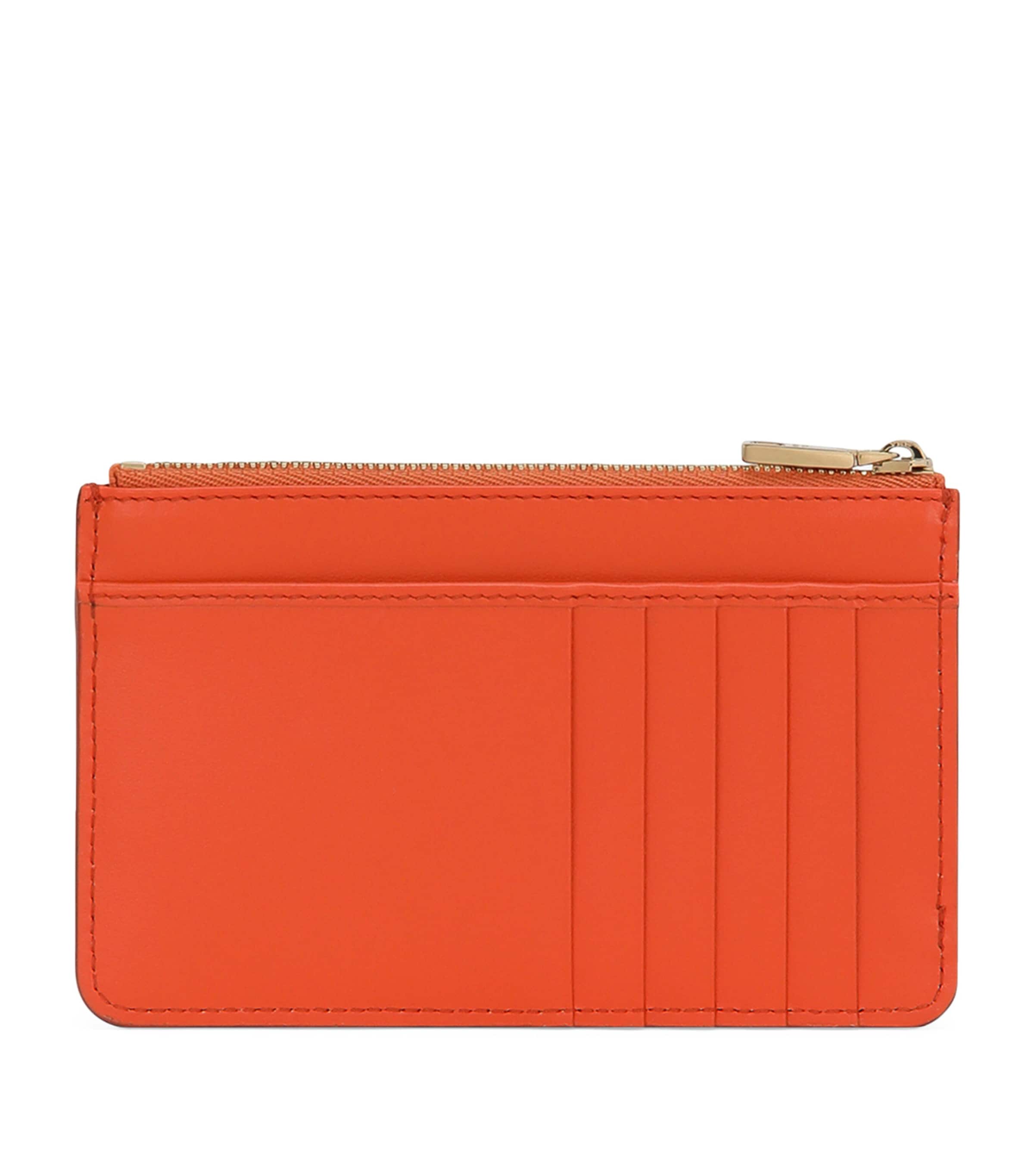 Leather Zip Card Holder 80244-ORANGE Image 3