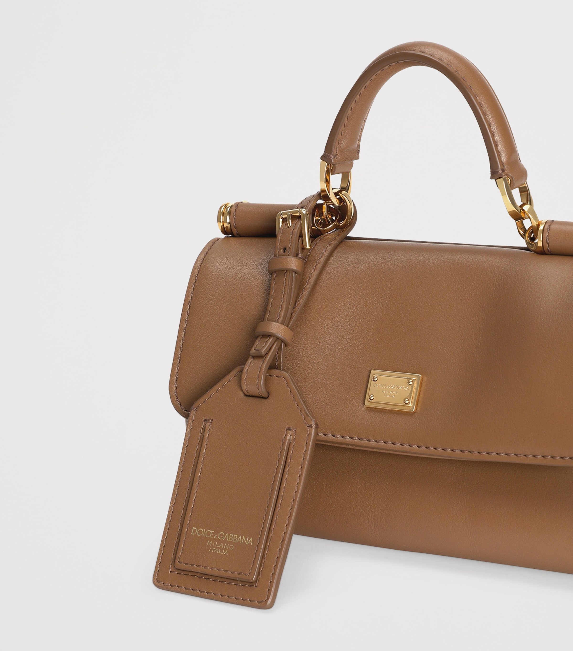 Plongé Calfskin My Sicily Cross-Body Bag 8Z093-CARAMELLO Image 8