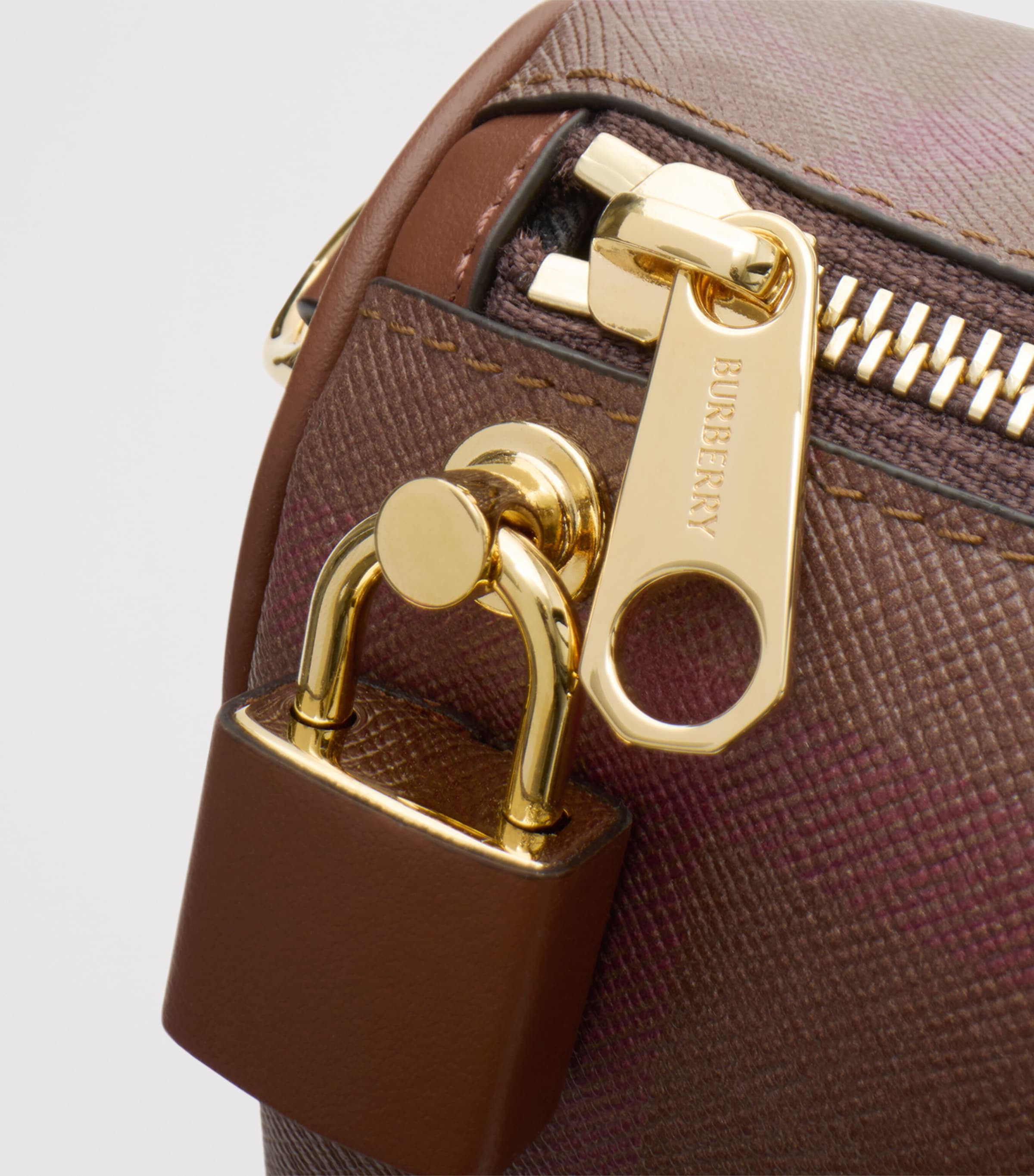Burberry Medium Check Bowling Bag Dark Birch Brown Image 6