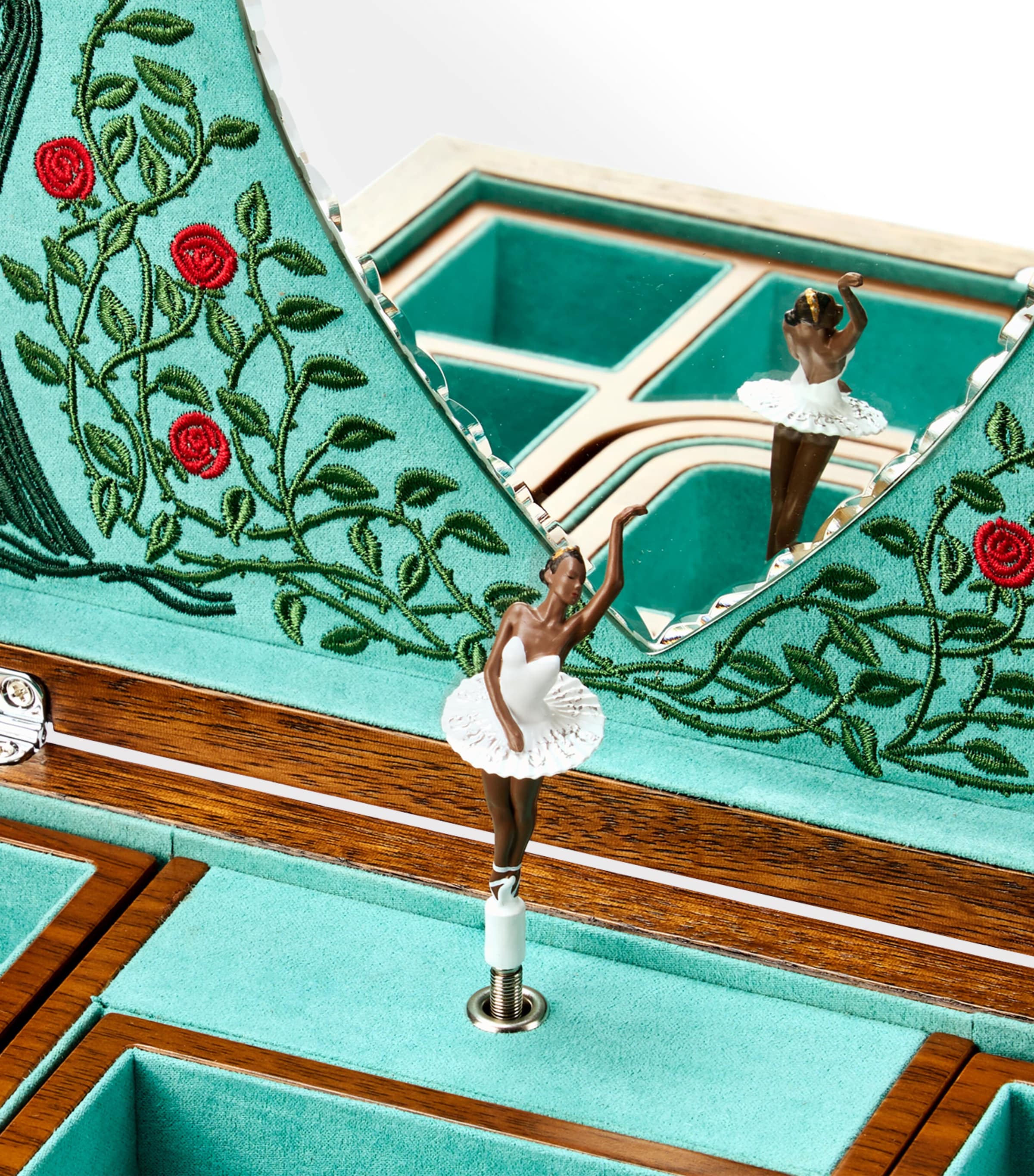 Ballet Sleeping Beauty Musical Jewellery Box WALNUT WOOD Image 5