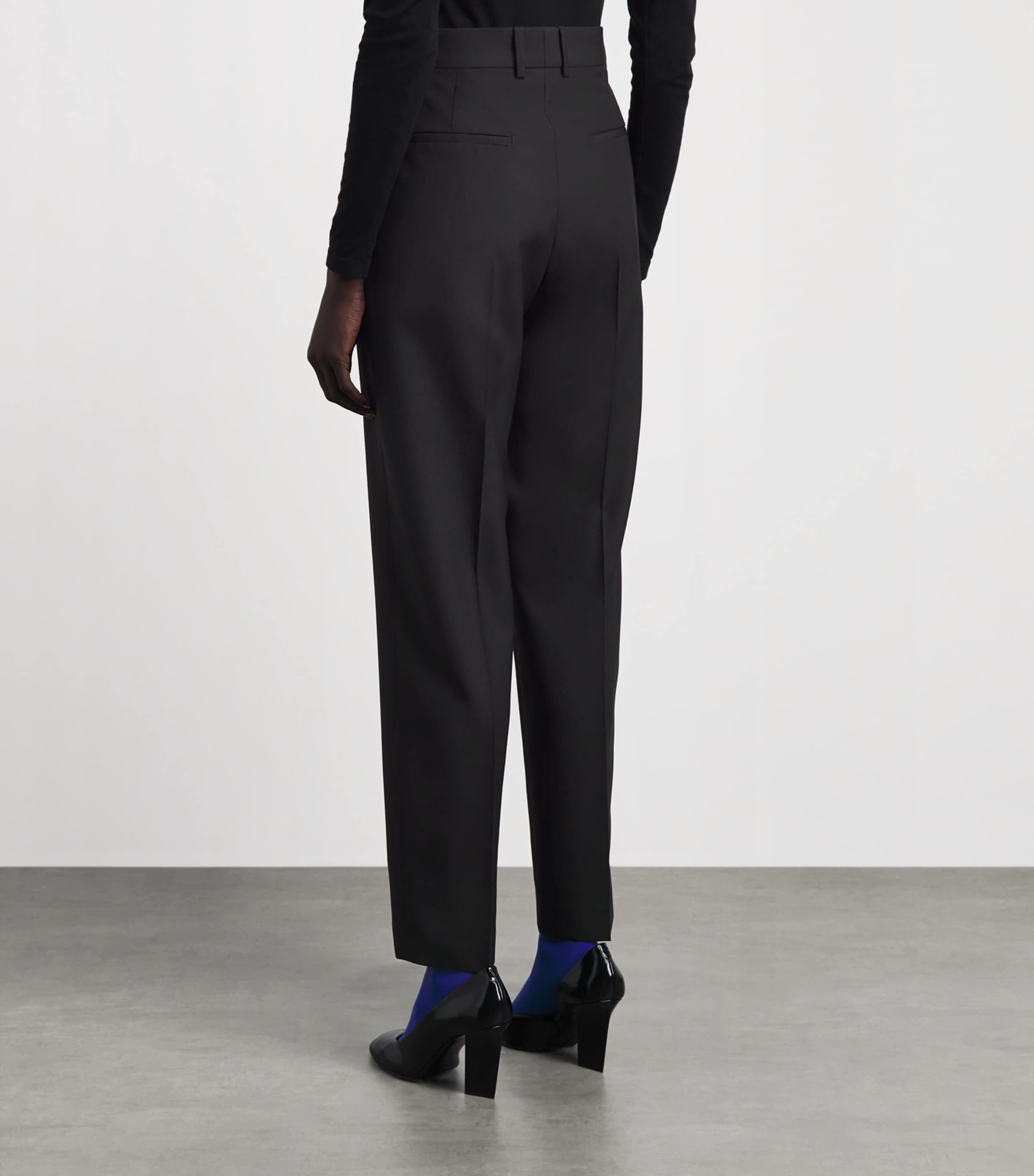 Jil Sander Womens Virgin Wool Tailored Trousers Black Image 5