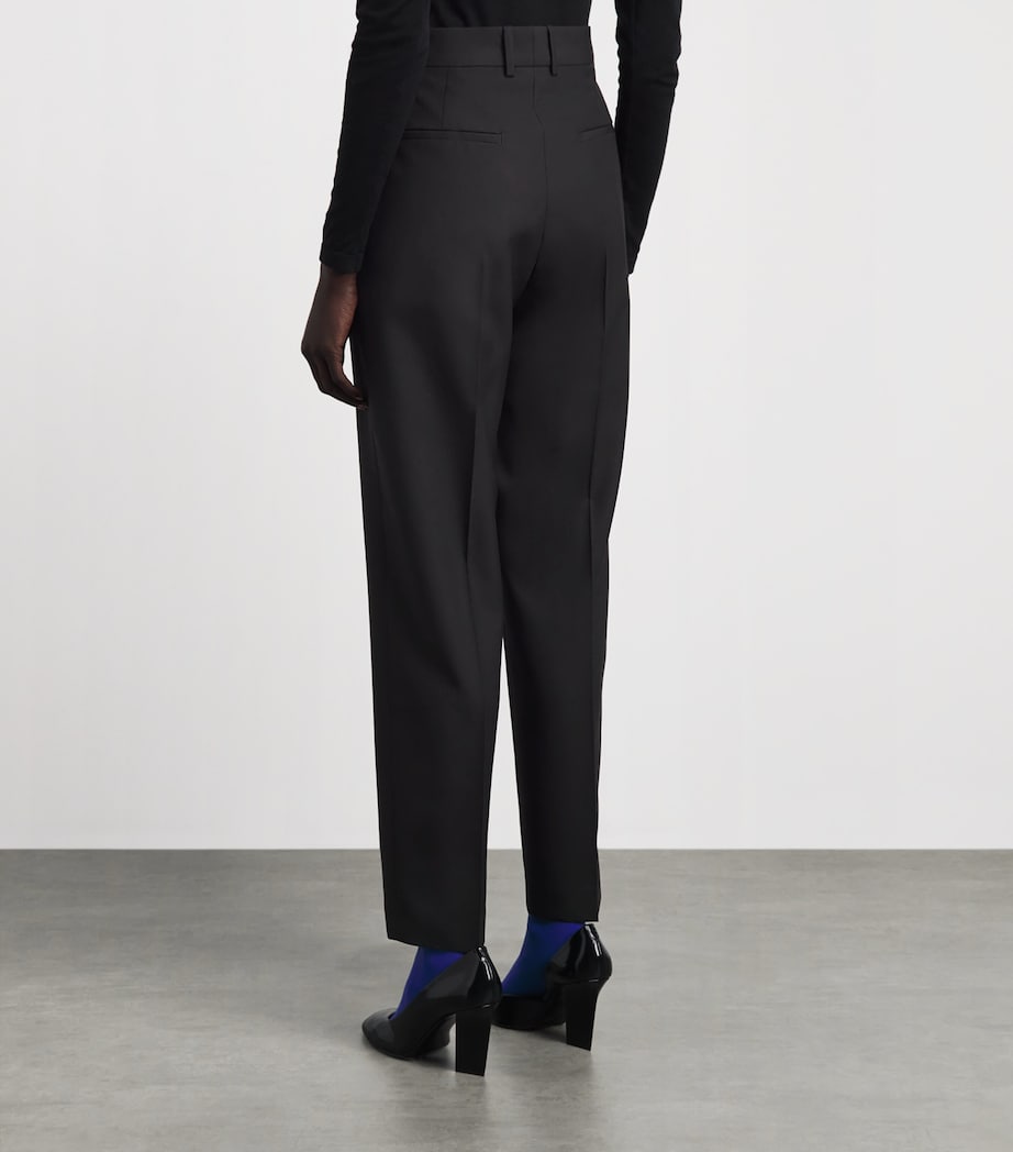 Jil Sander Womens Virgin Wool Tailored Trousers Black Image 5