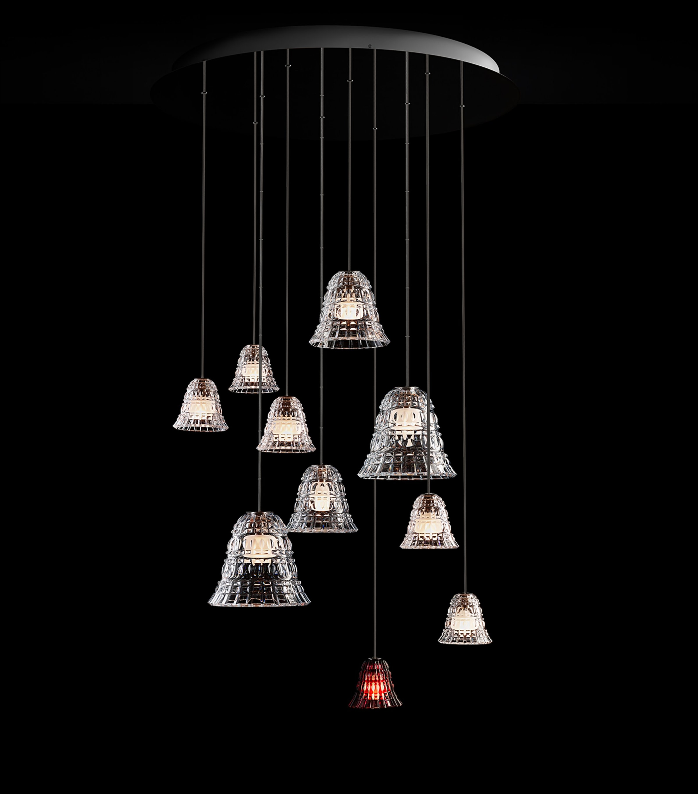 Baccarat Crystal New Antique 10-Light Chandelier Clear Image 3