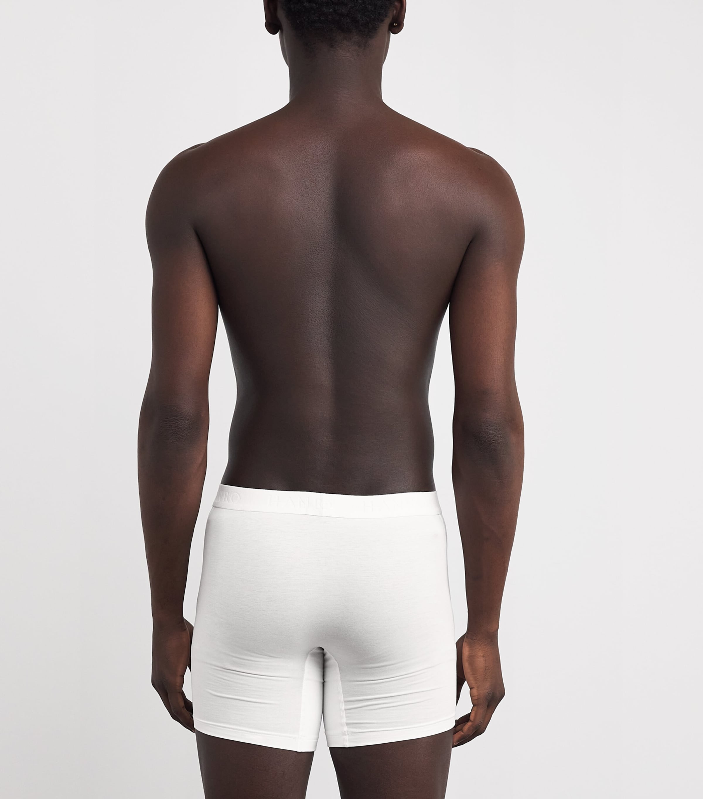 Stretch-Cotton Essential Trunks 0100 WHITE Image 3