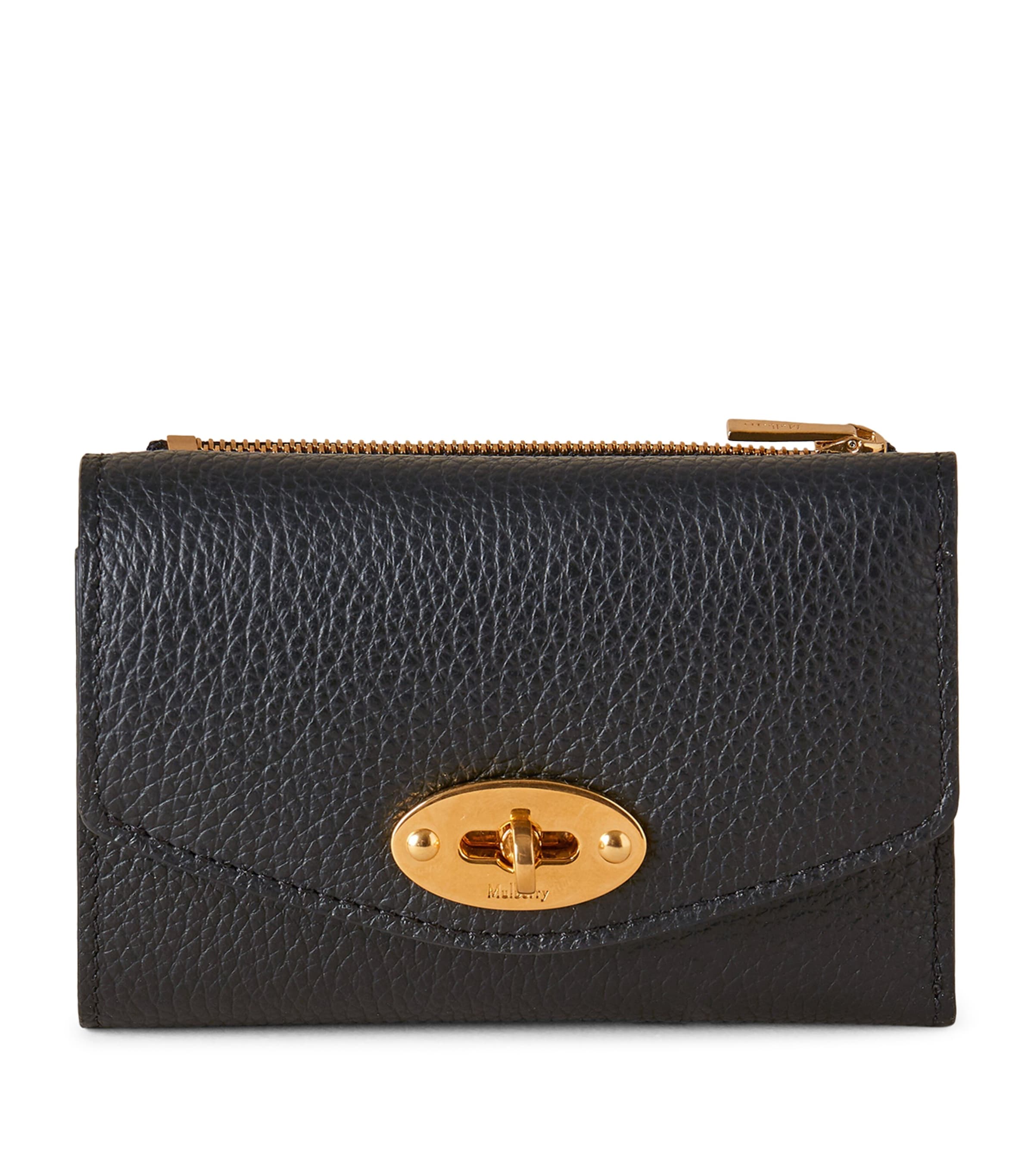 Mulberry Leather Folded Darley Wallet In Black