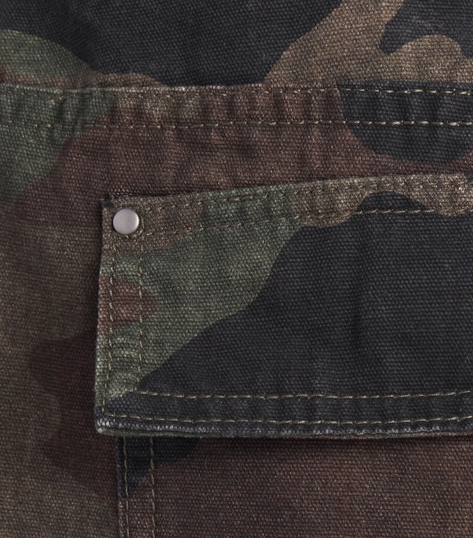 Represent Mens Camouflage Cargo Shorts Camo Image 6