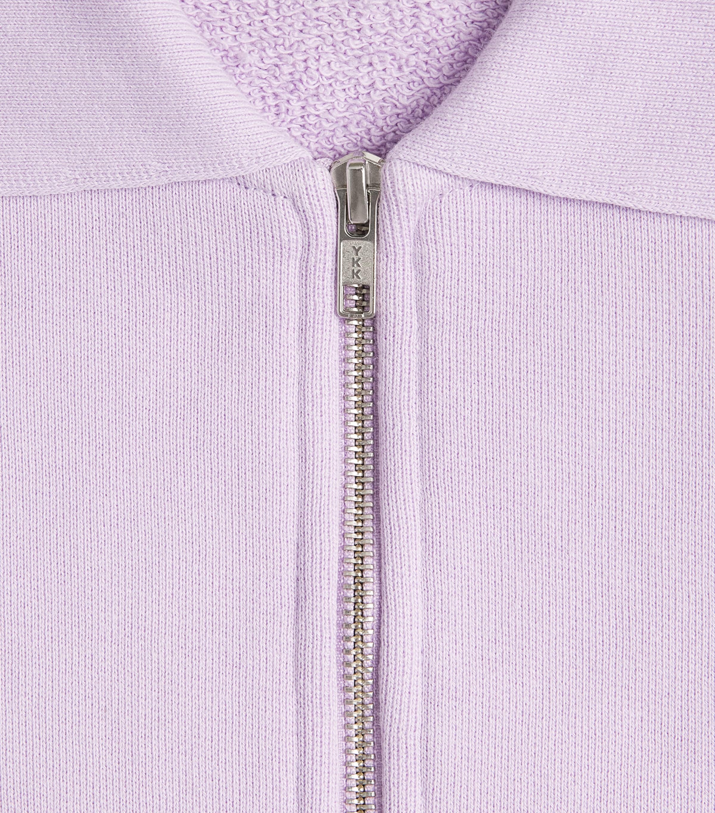 Cotton Pace Quarter-Zip Sweatshirt ASTER BRIGHT LILAC Image 6