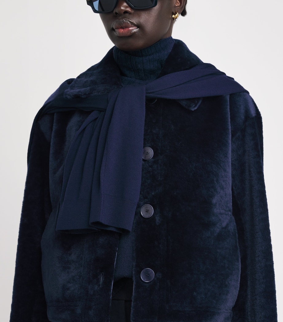 Shearling Reversible Alloway Jacket INDIGO Image 7
