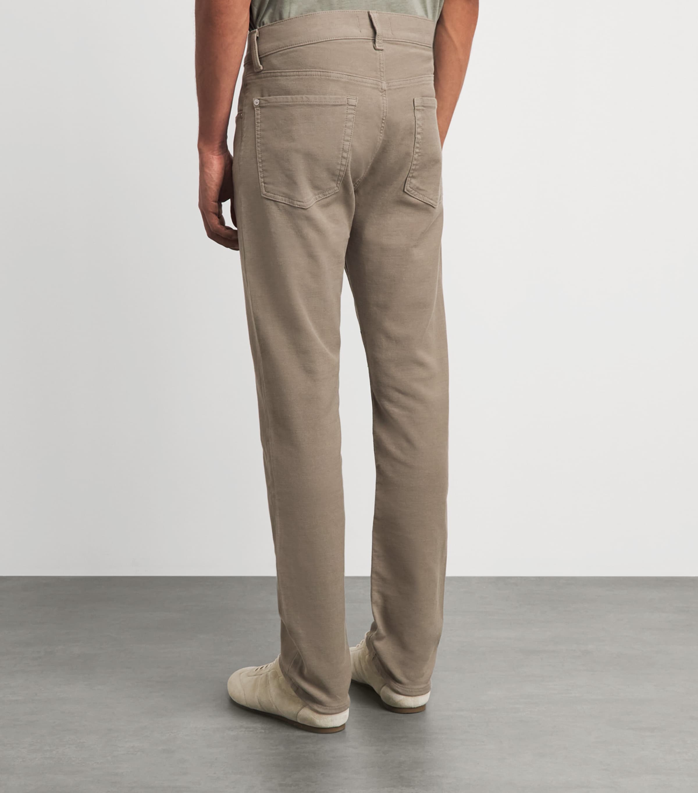 7 For All Mankind Mens Slimmy Luxe Motion Slim Jeans Beige Image 5