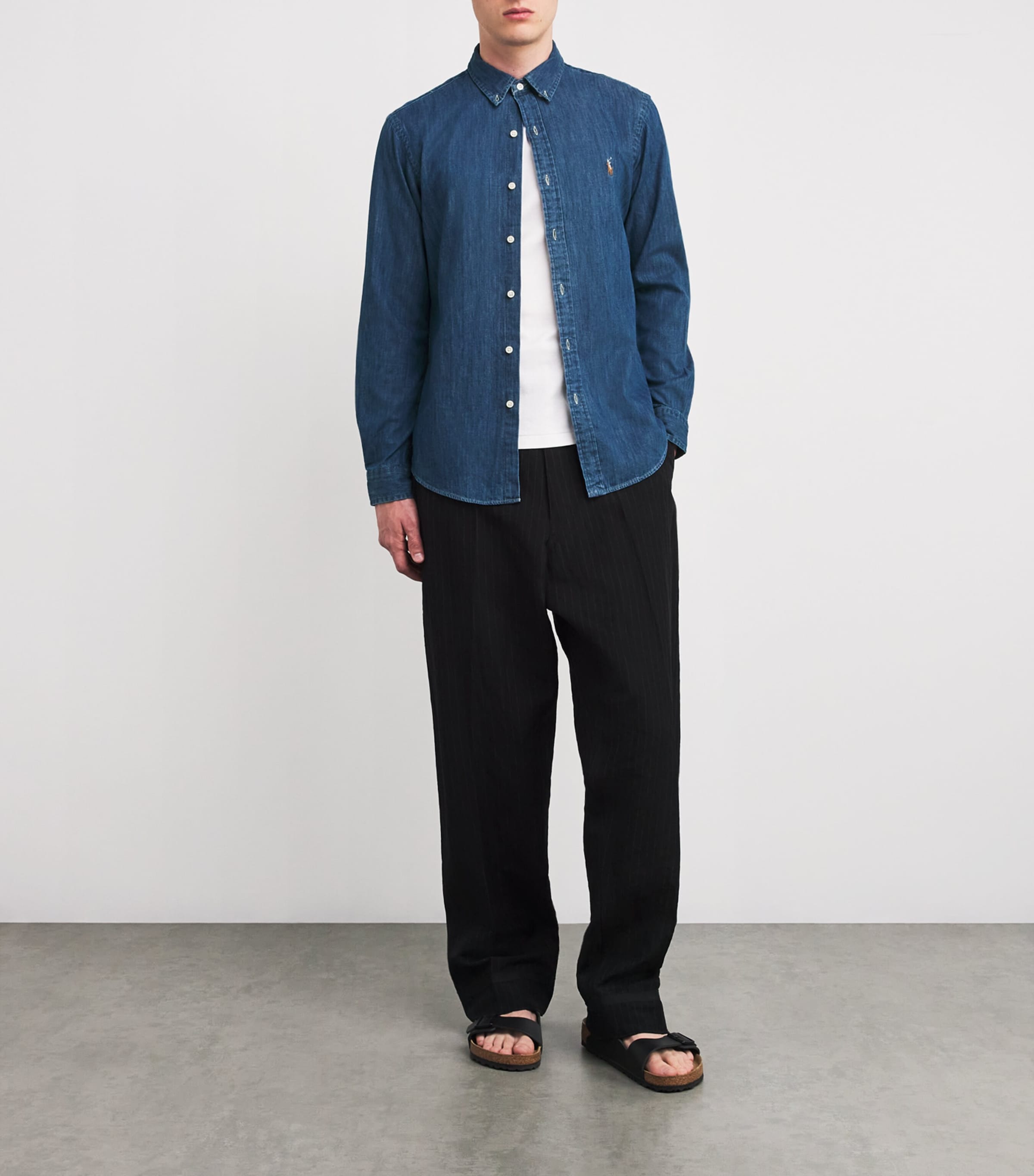 ・Ralph Lauren denim shirt ブラック　黒　グレー　ポロ Polo Ralph Lauren Denim Western Shirt | Harrods US
