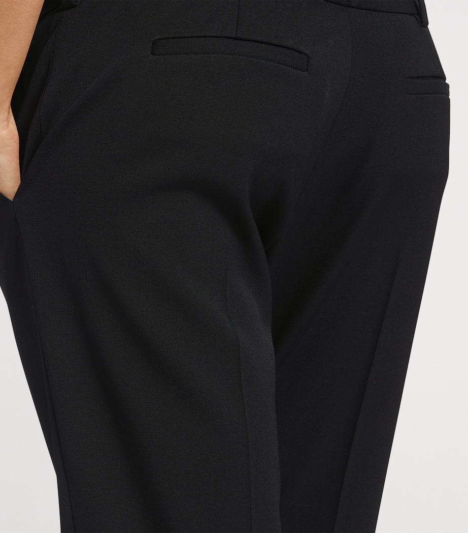 Balenciaga Womens Stretch-Wool Slim Trousers Image 6