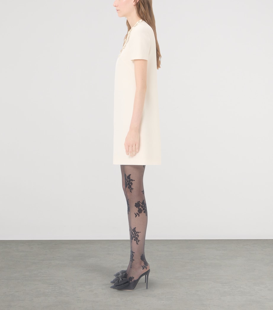 Valentino Womens Wool-Silk Crepe Mini Dress Image 4
