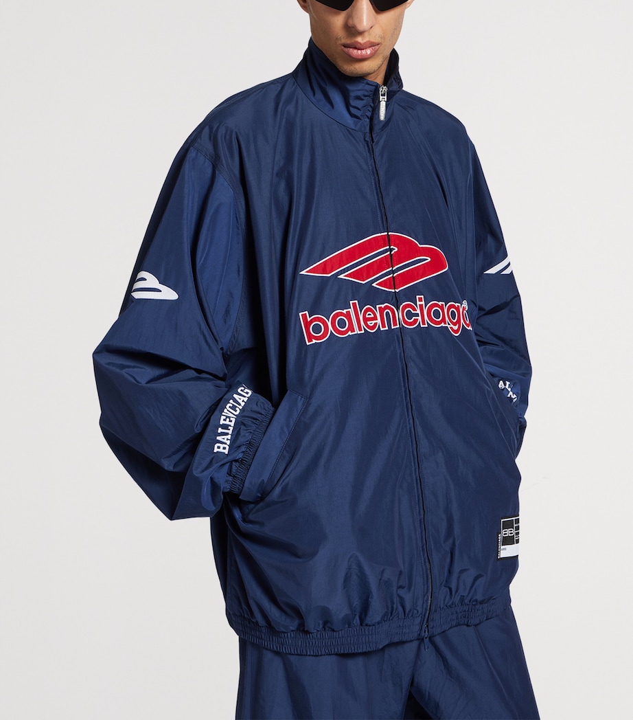 Cotton-Blend 3B Logo Oversized Jacket 6641 Image 5