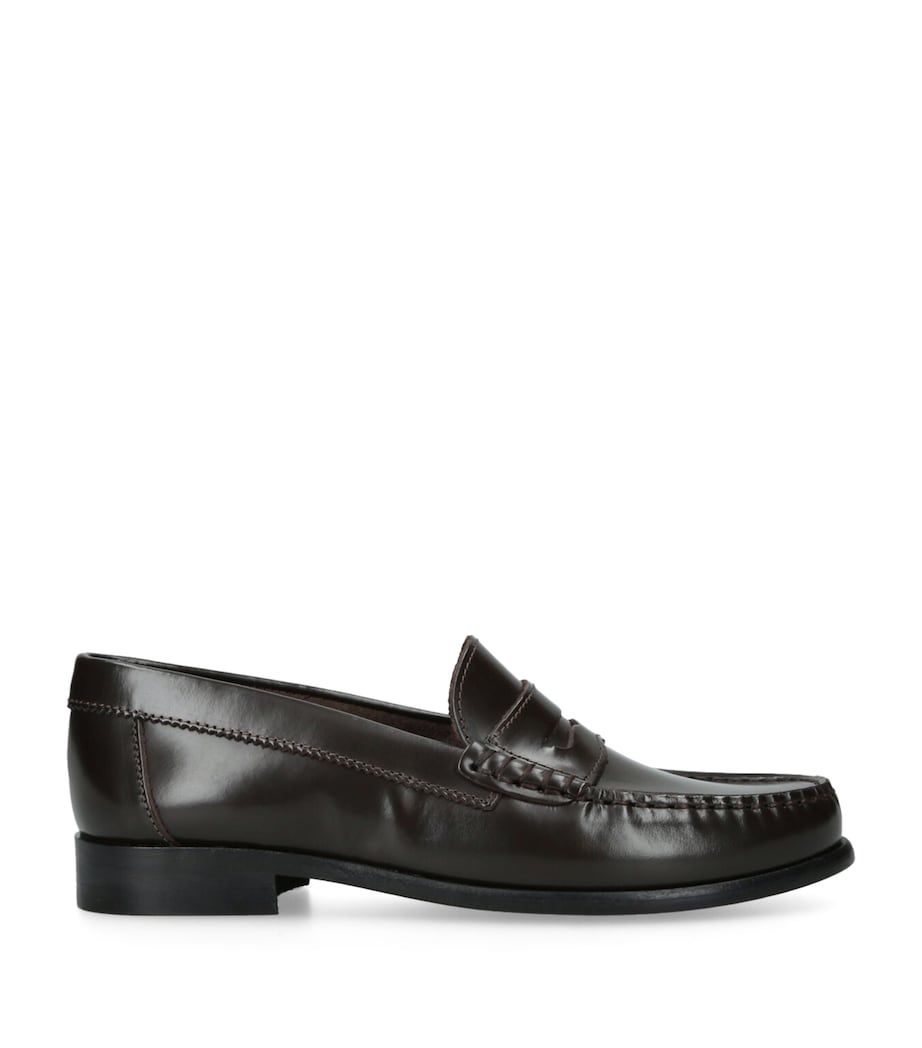 papouelli Leather London Loafers Dark Brown Image 1