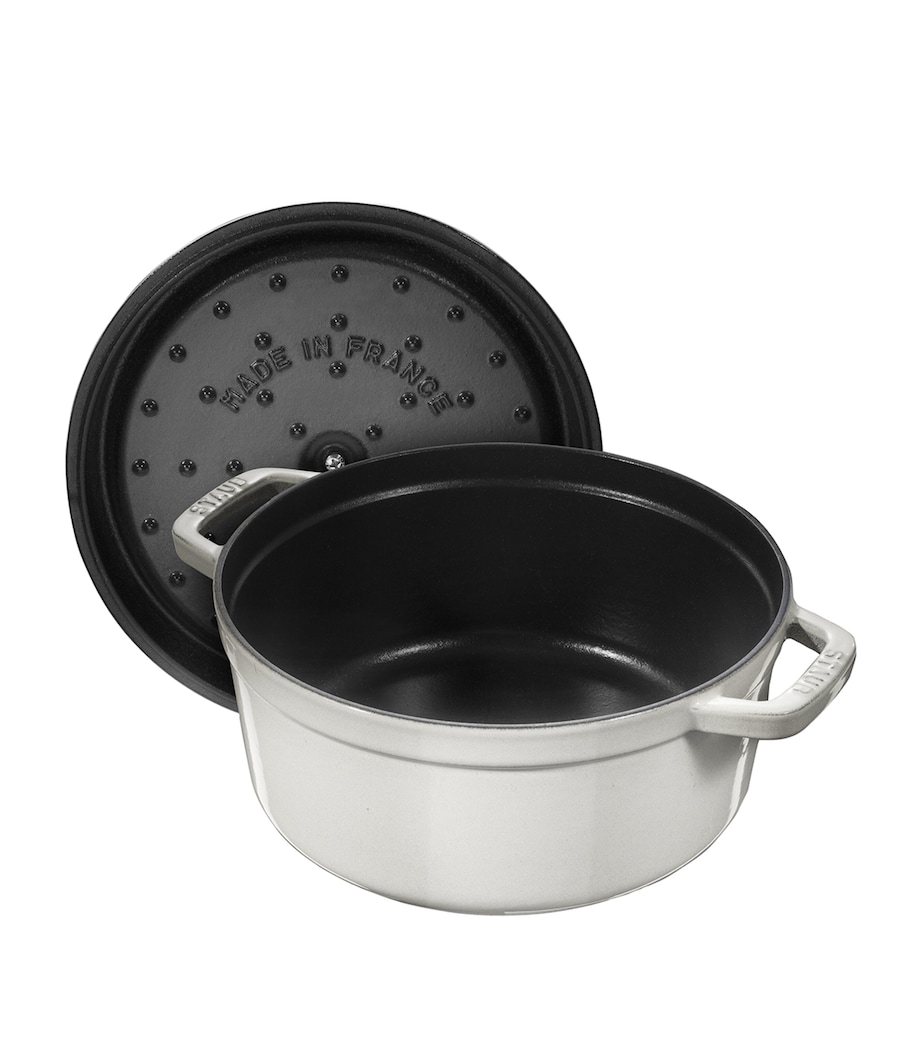 Staub Round Cocotte (26cm) White Truffle Image 2