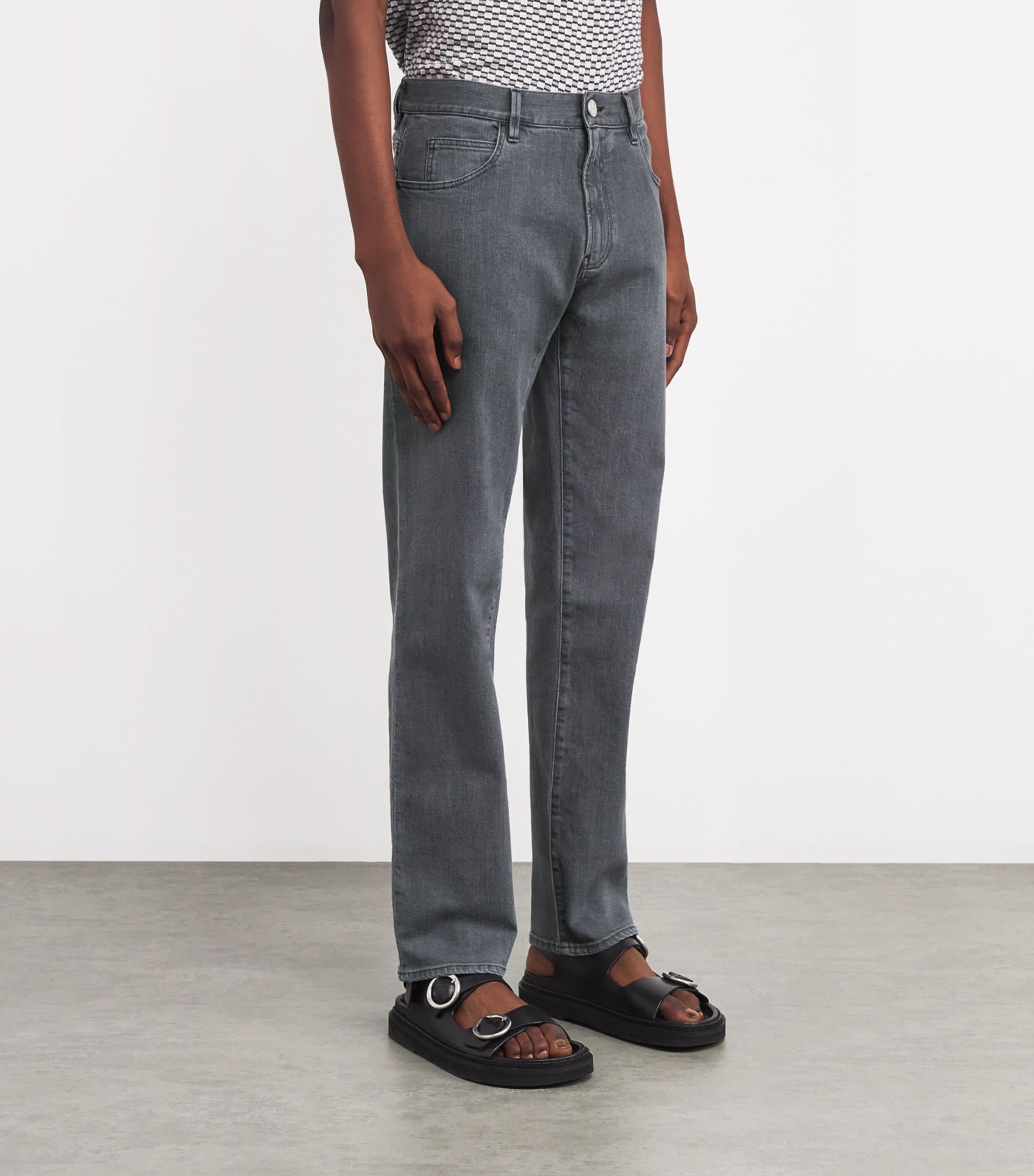 Stretch-Cotton Straight Jeans M8001 Image 3