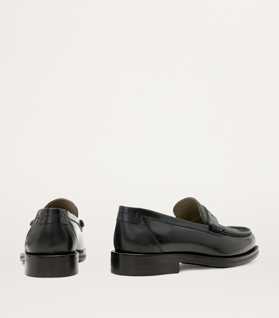 Leather Bloom Loafers BLACK Image 5
