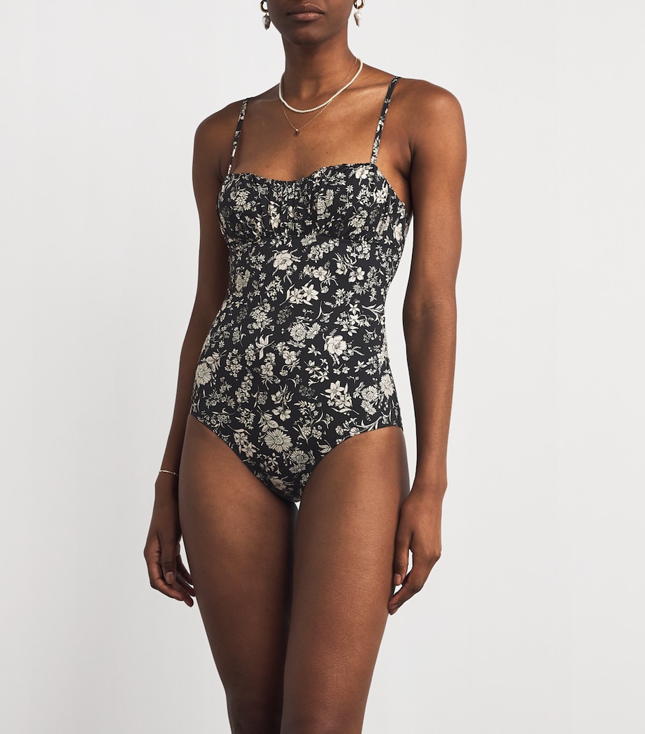 Ruched Floral Dalila Swimsuit MIDBL MIDNIGHT Image 2