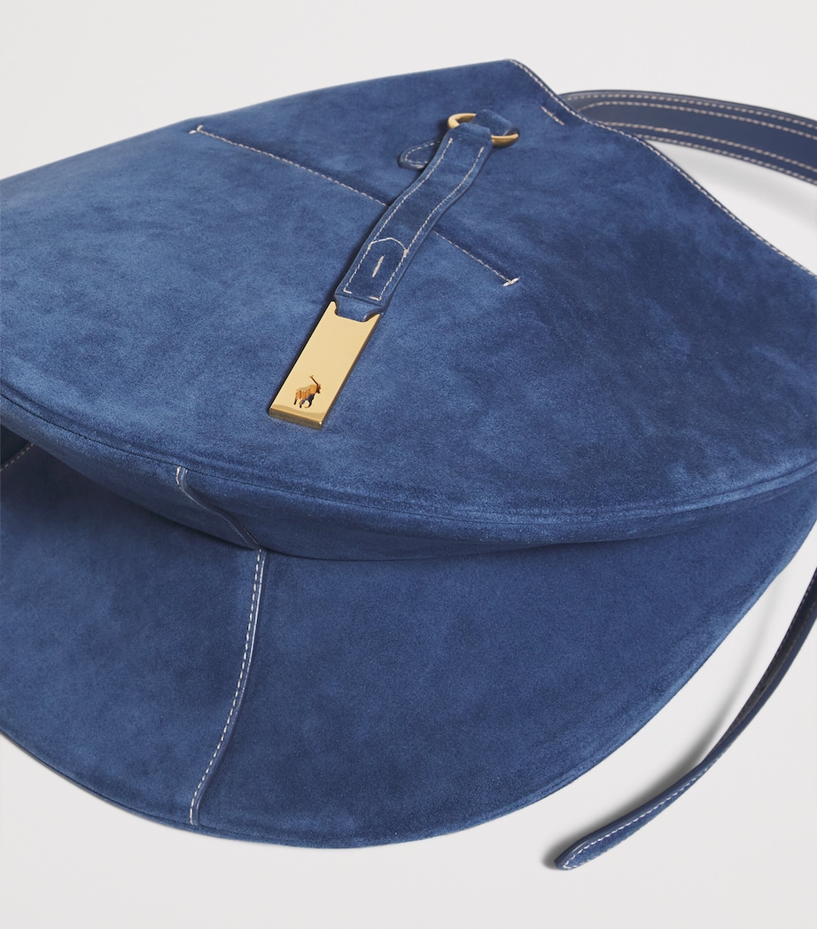 Medium Suede ID Shoulder Bag DARK JEAN Image 6