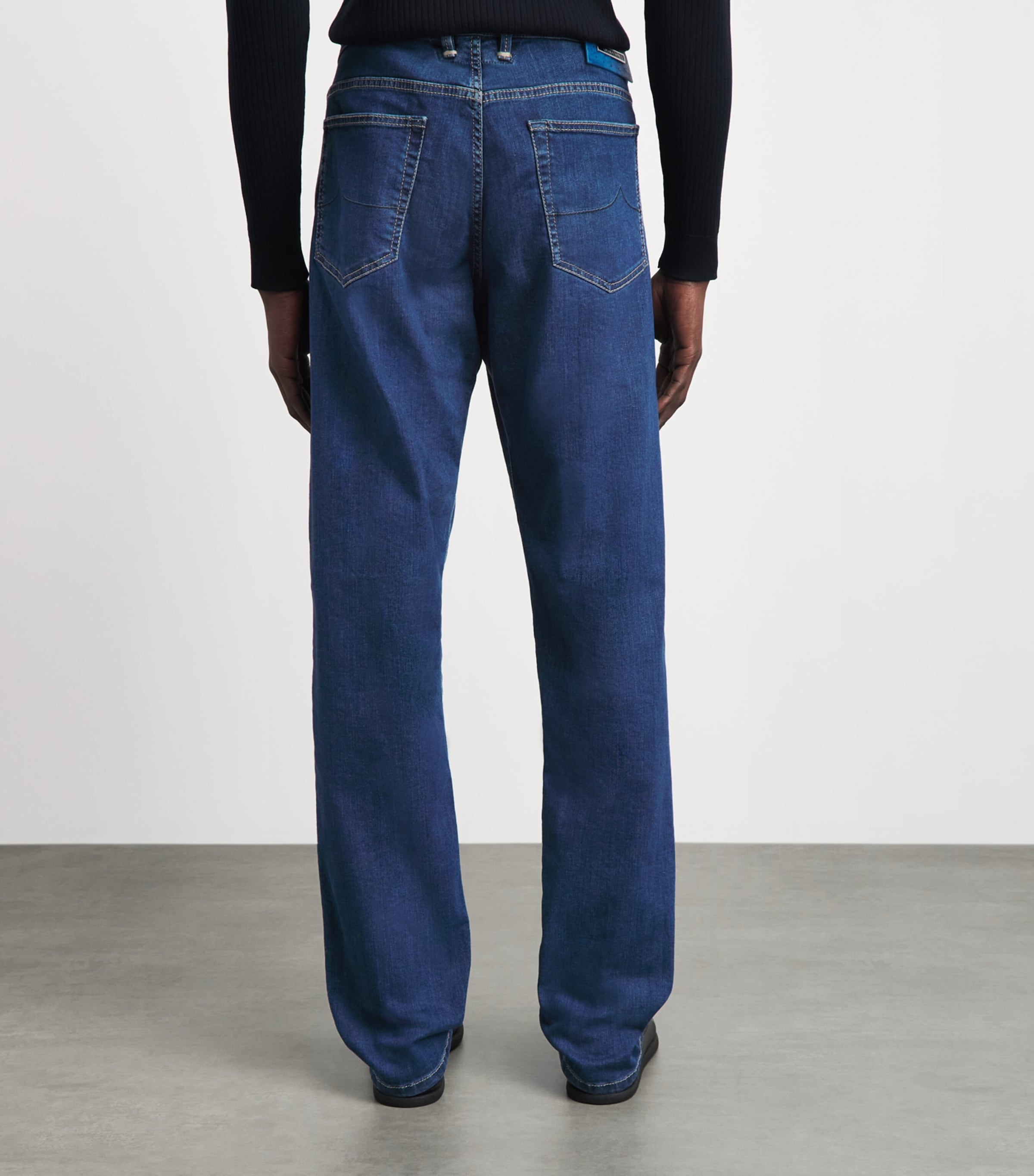 JACOB COHËN Mens Limited Edition Ostrich Leather-Patch Bard Slim Jeans Image 5