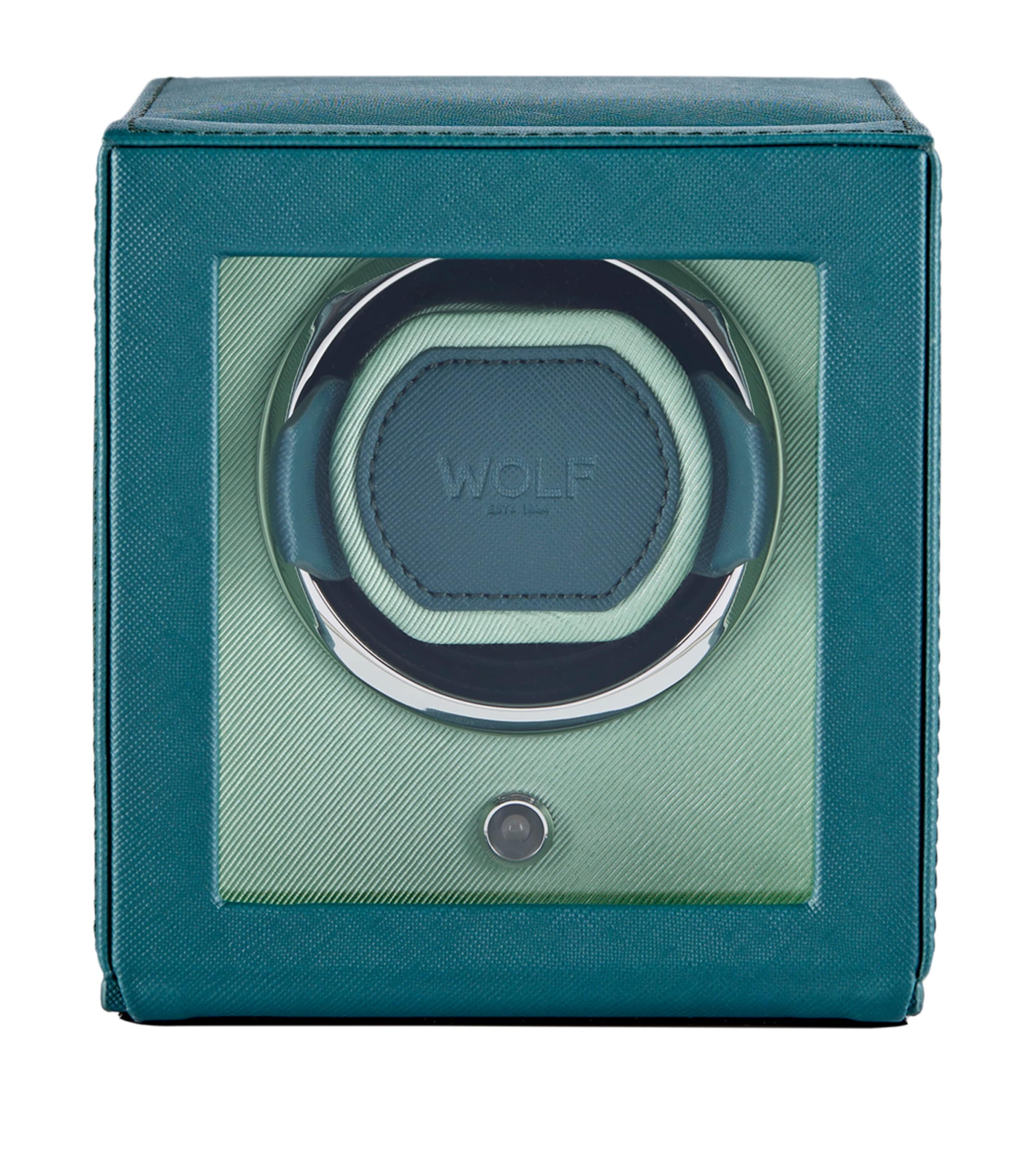 WOLF Cub Watch Winder with Cover Seltzer Teal/mint Image 1