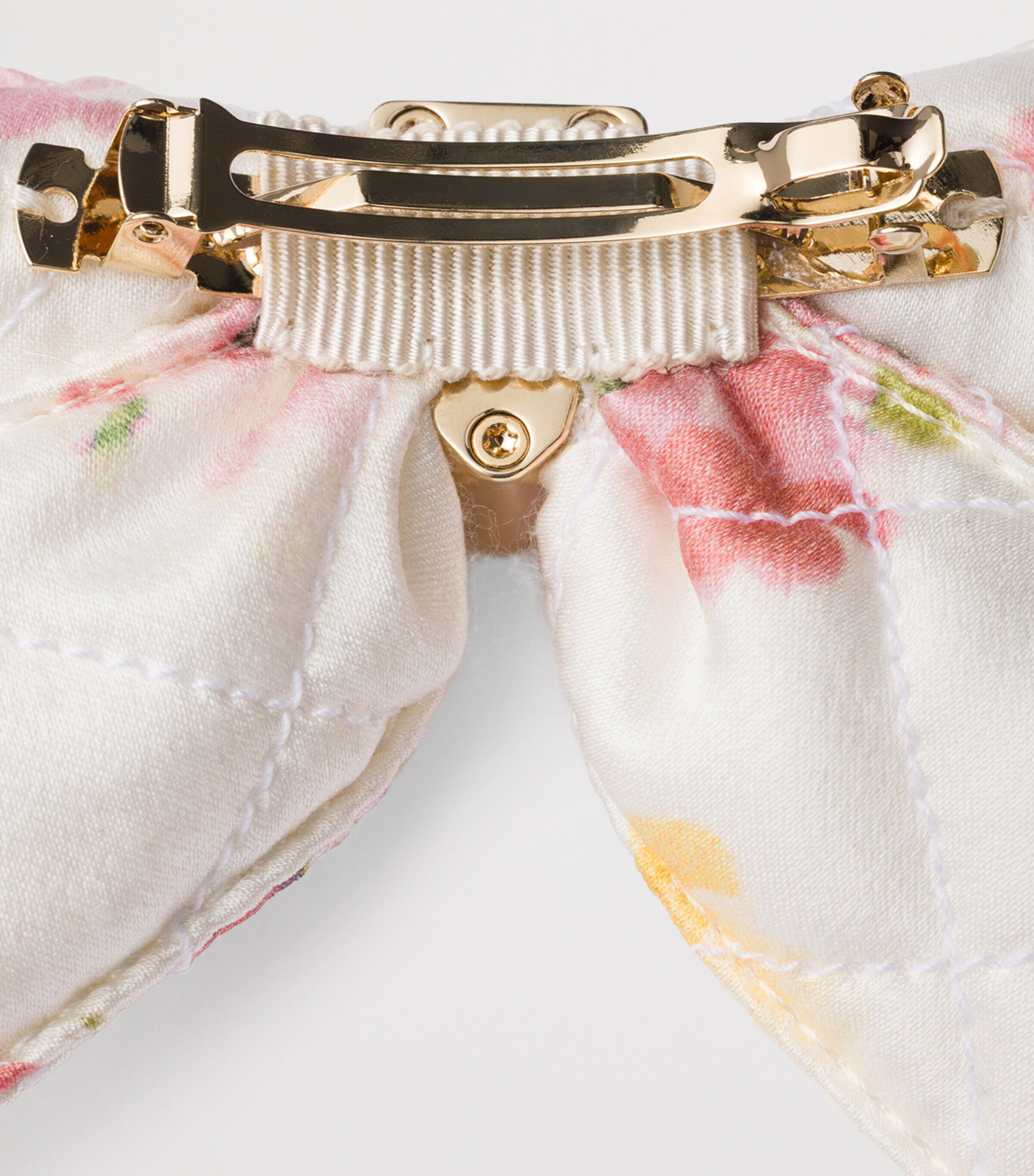 Silk Floral Bow Hair Clip F0638 Image 2