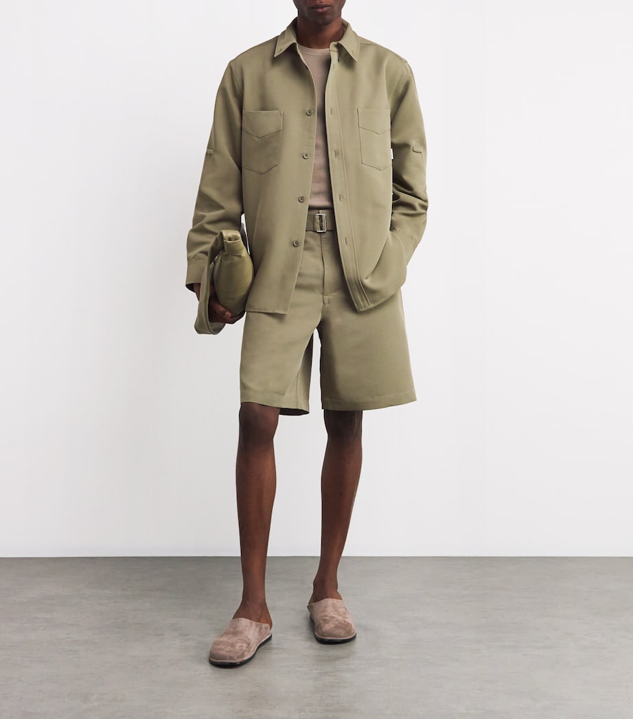 Cotton Utility Shorts 343 SAGE Image 2