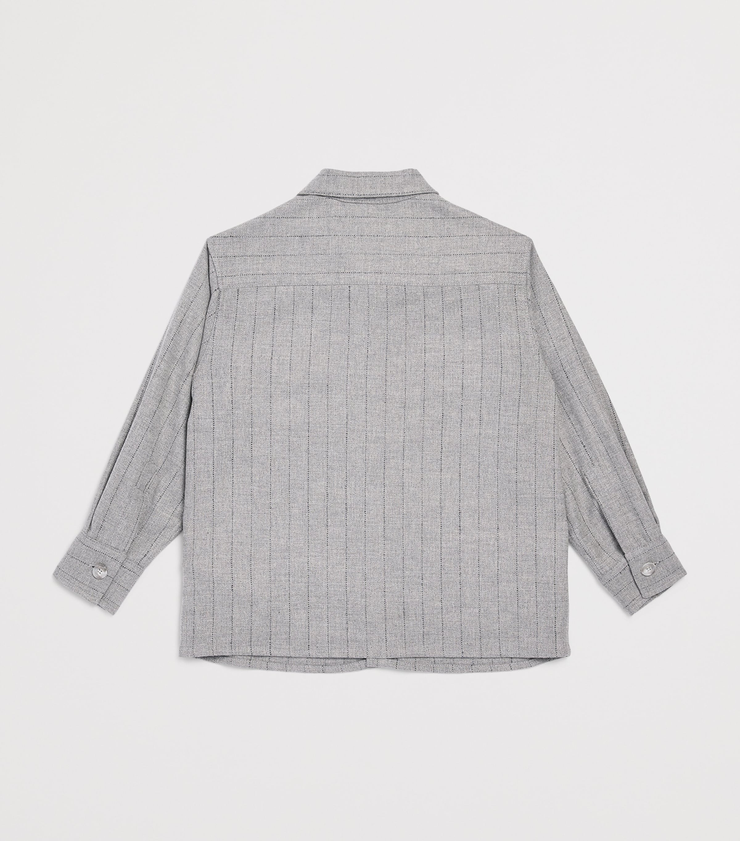 Eleventy Kids Stripe Shirt (4-14 Years) Grigio Med Mel. Image 2