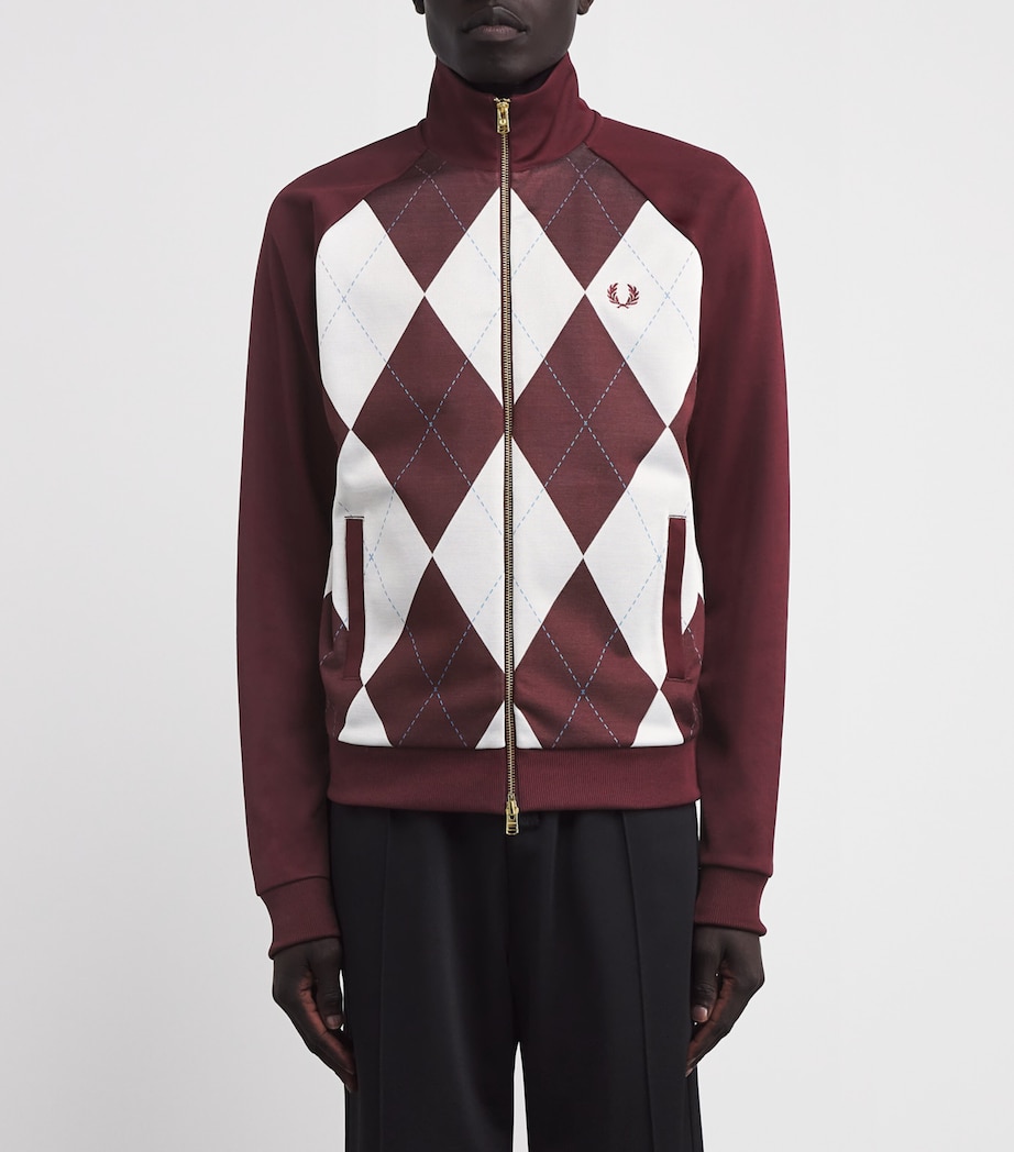 Argyle Track Jacket 597-OXBLOOD Image 3