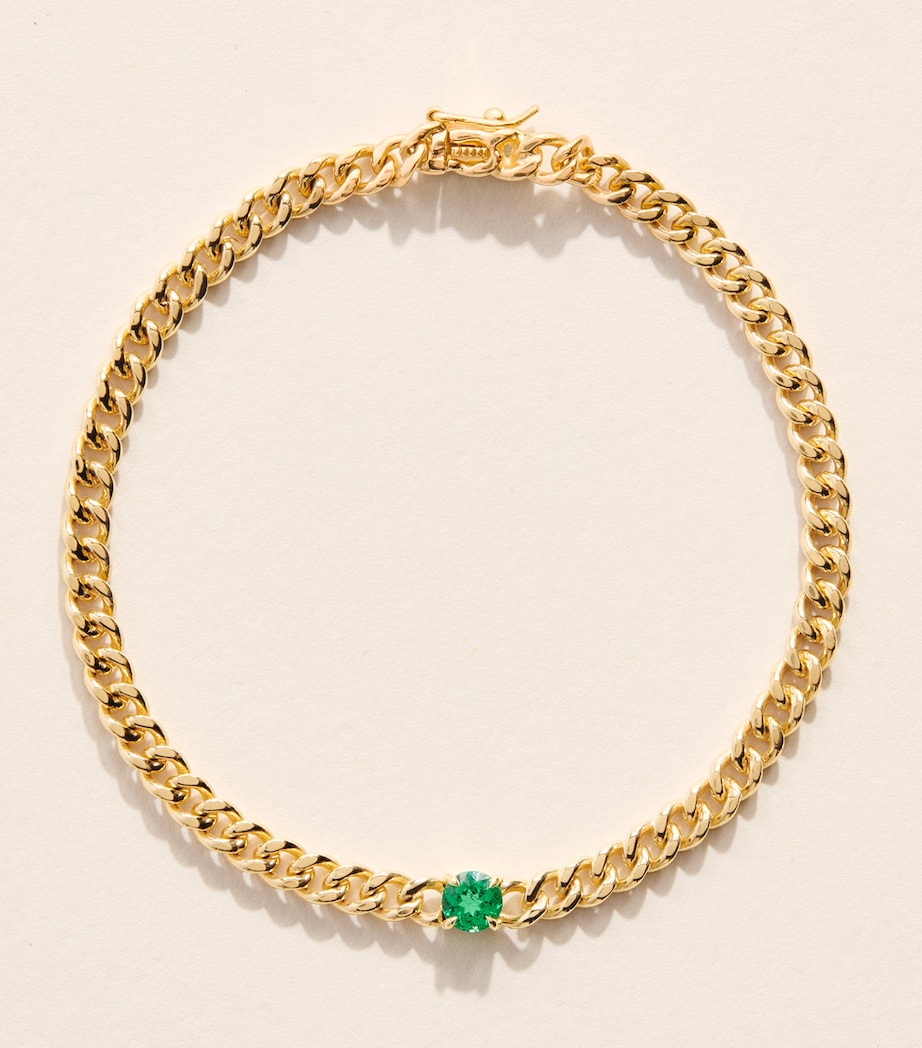 Anita Ko Yellow Gold and Emerald Chain Bracelet Yellow Gold Image 1