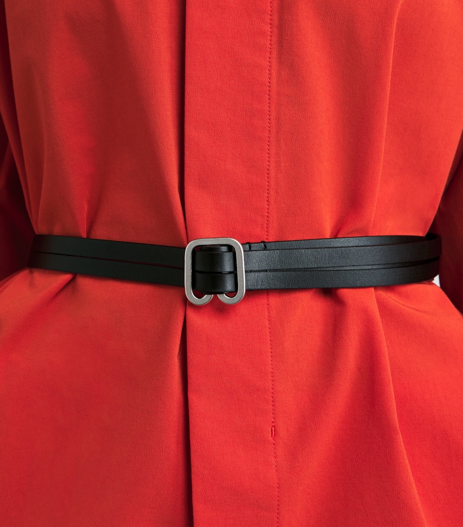 Issey Miyake Leather Fork Belt Black Image 4
