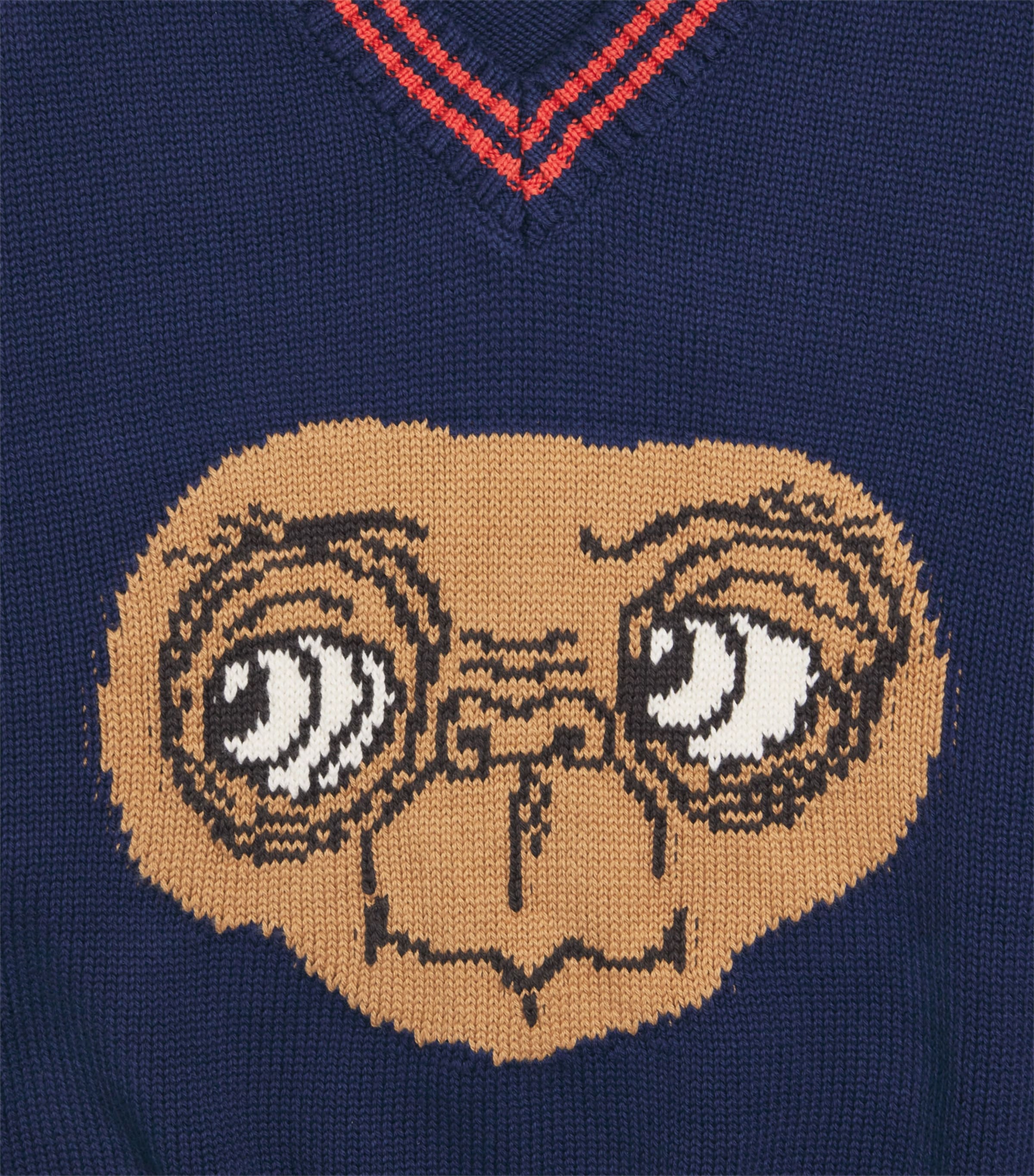 x E.T. Cotton V-Neck Sweater (3-11 Years) BLUE Image 3