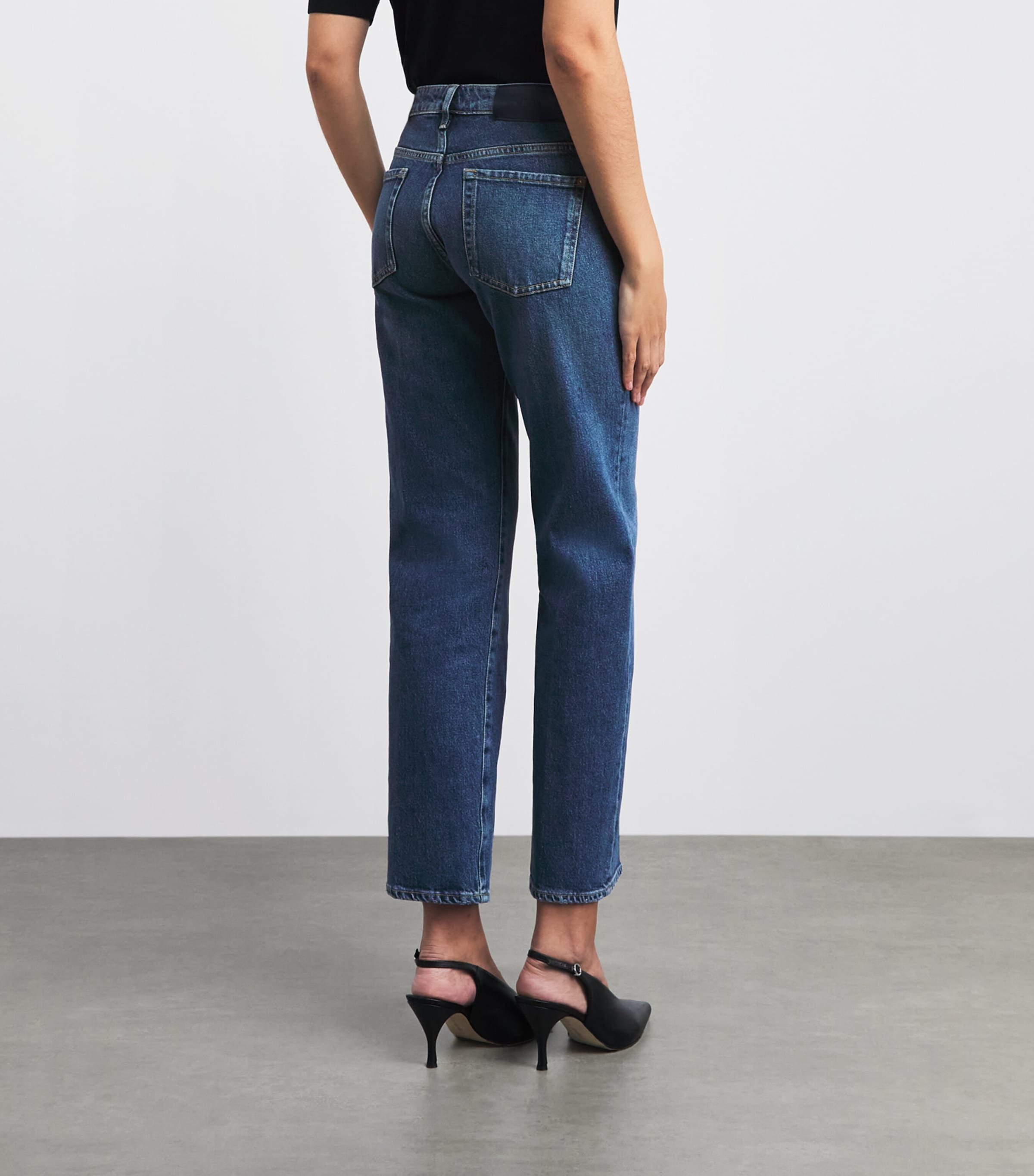 7 For All Mankind Womens Calie Mid-Rise Straight Jeans Explorer Image 5