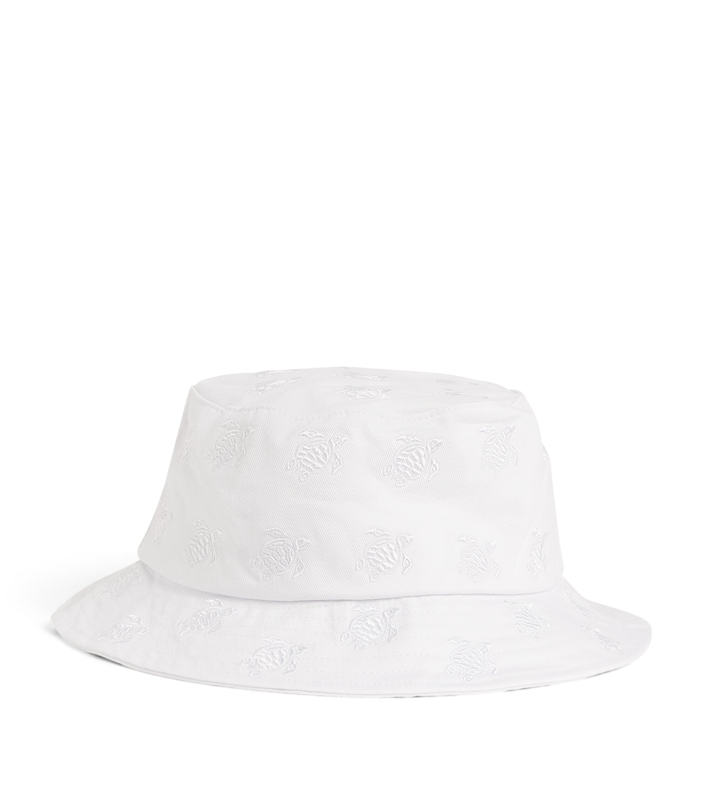 Vilebrequin Embroidered Bucket Hat In White