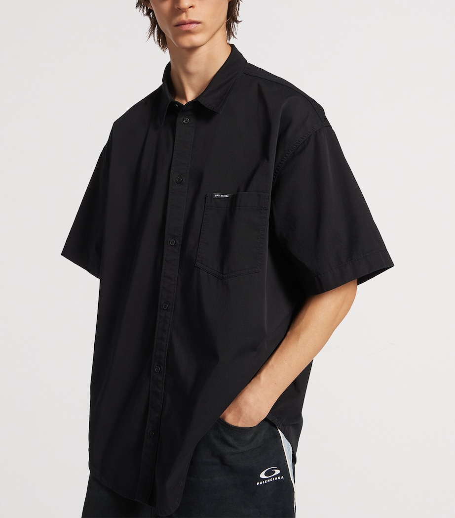 Balenciaga Mens Cotton Workwear Short-Sleeve Shirt Image 5