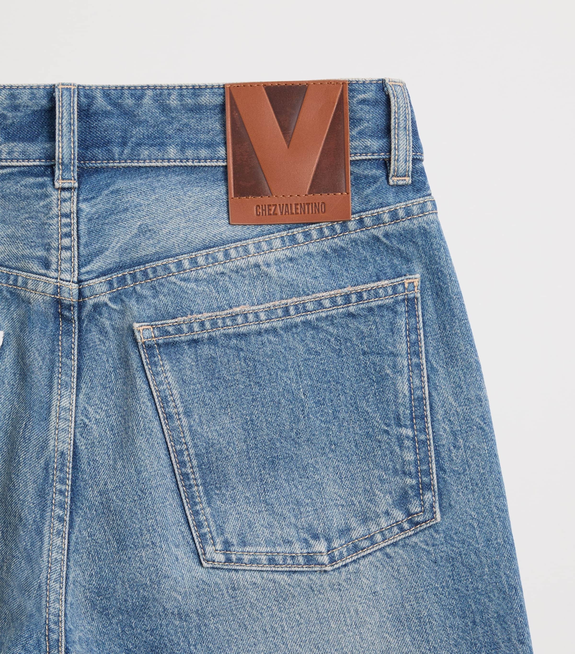 Valentino Womens Cropped Straight Jeans Image 6