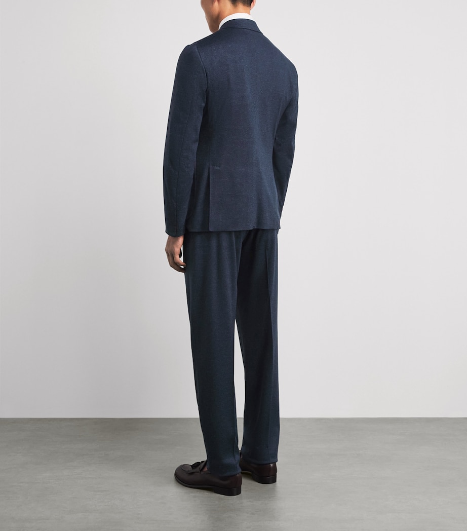 Isaia Mens Silk-Cotton Capri 2-Piece Suit Image 4