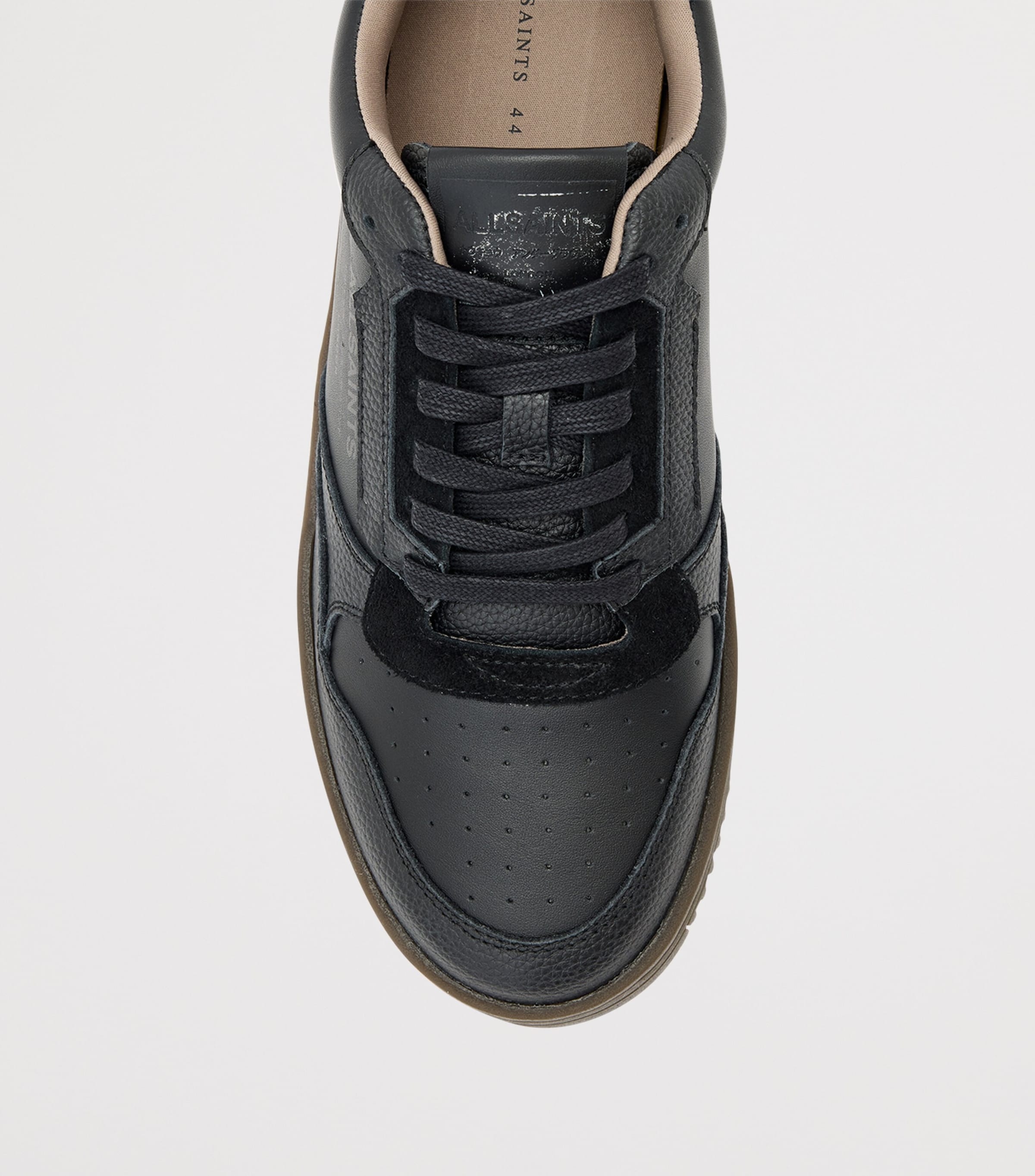 Leather Regan Sneakers BLACK/GUM Image 4