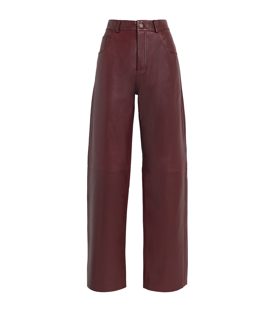 Leather Bonnie Straight Trousers