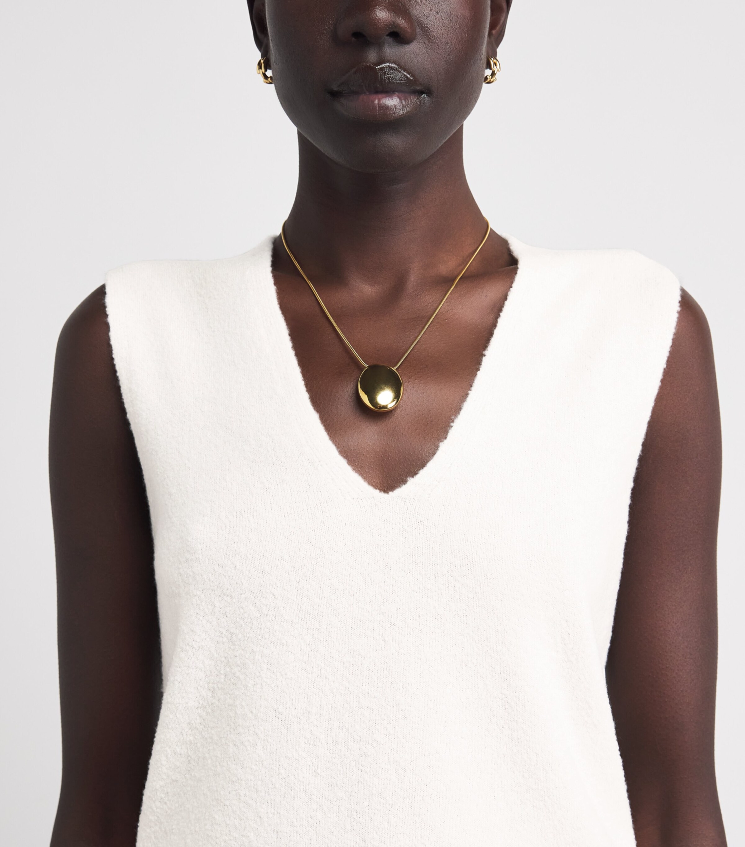 Gabriela Hearst Womens Cashmere Bouclé Tank Top Wht White Image 3