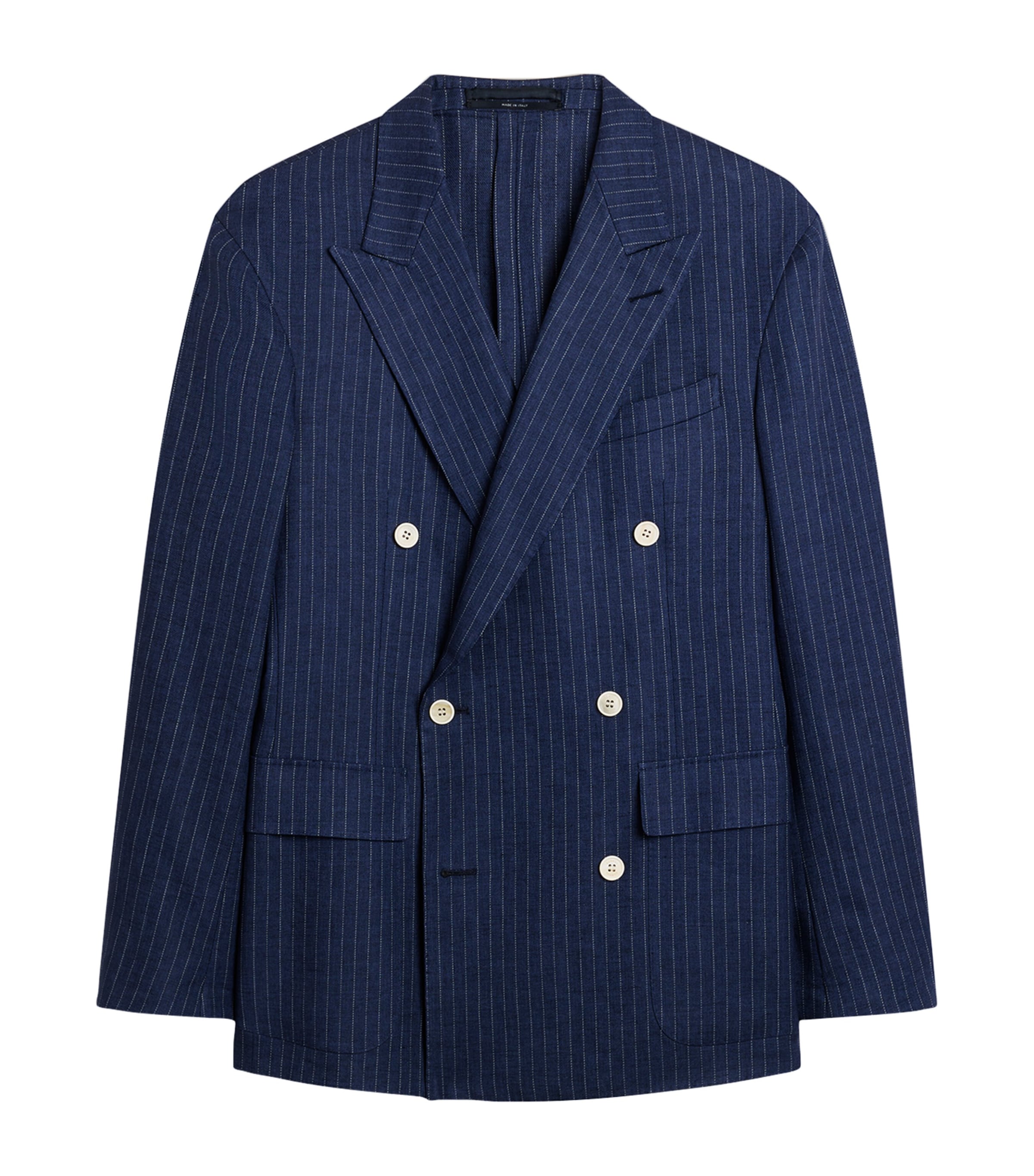 Dunhill Mens Linen Double-Breasted Blazer Image 1
