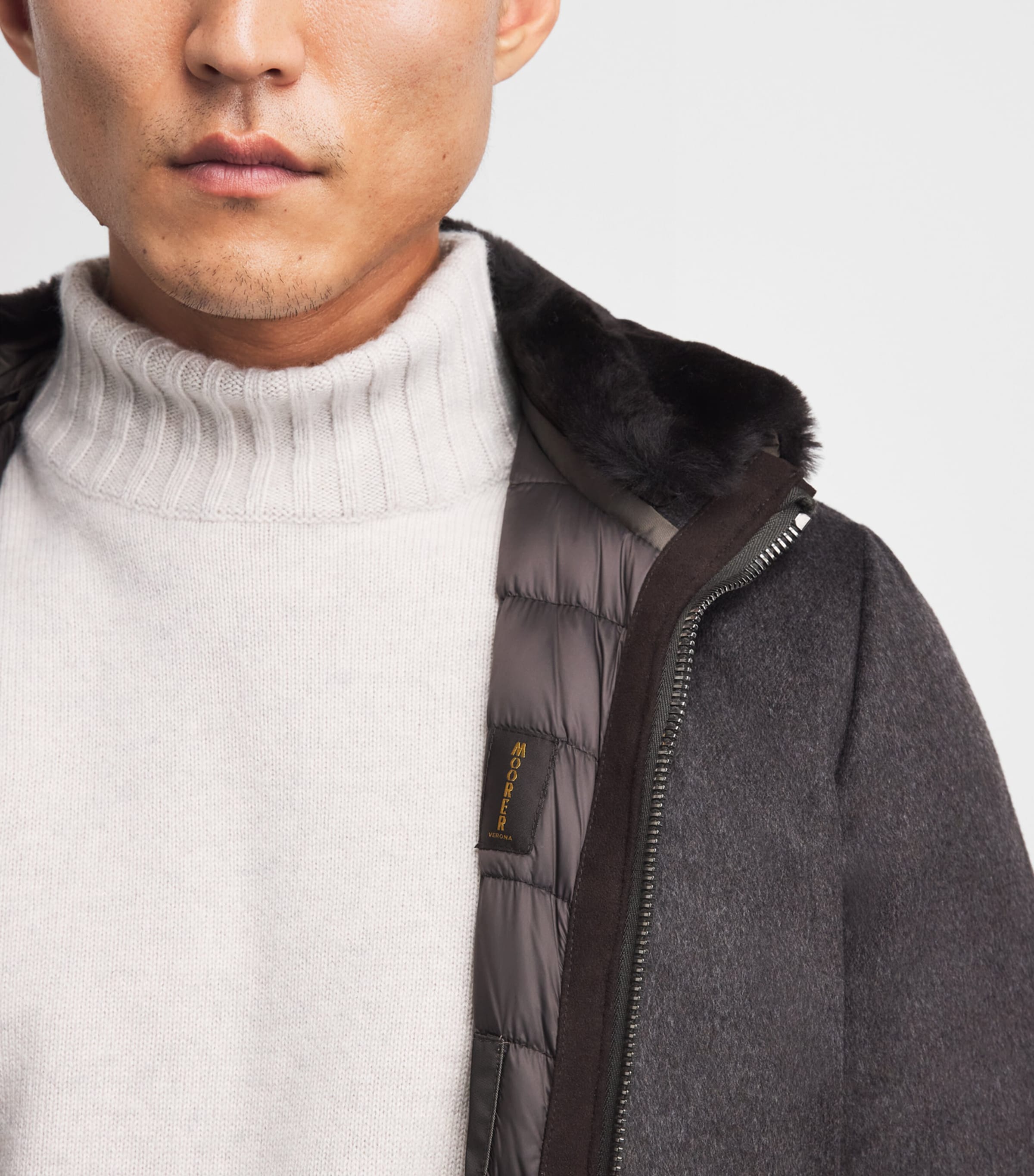 Moorer Mens Cashmere Bellati Down Jacket Moro Image 3