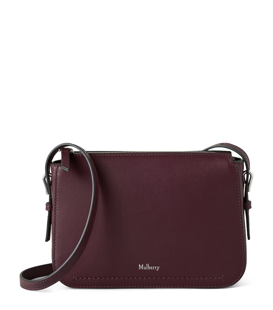 Leather Clovelly Pouch BLACK CHERRY Image 1